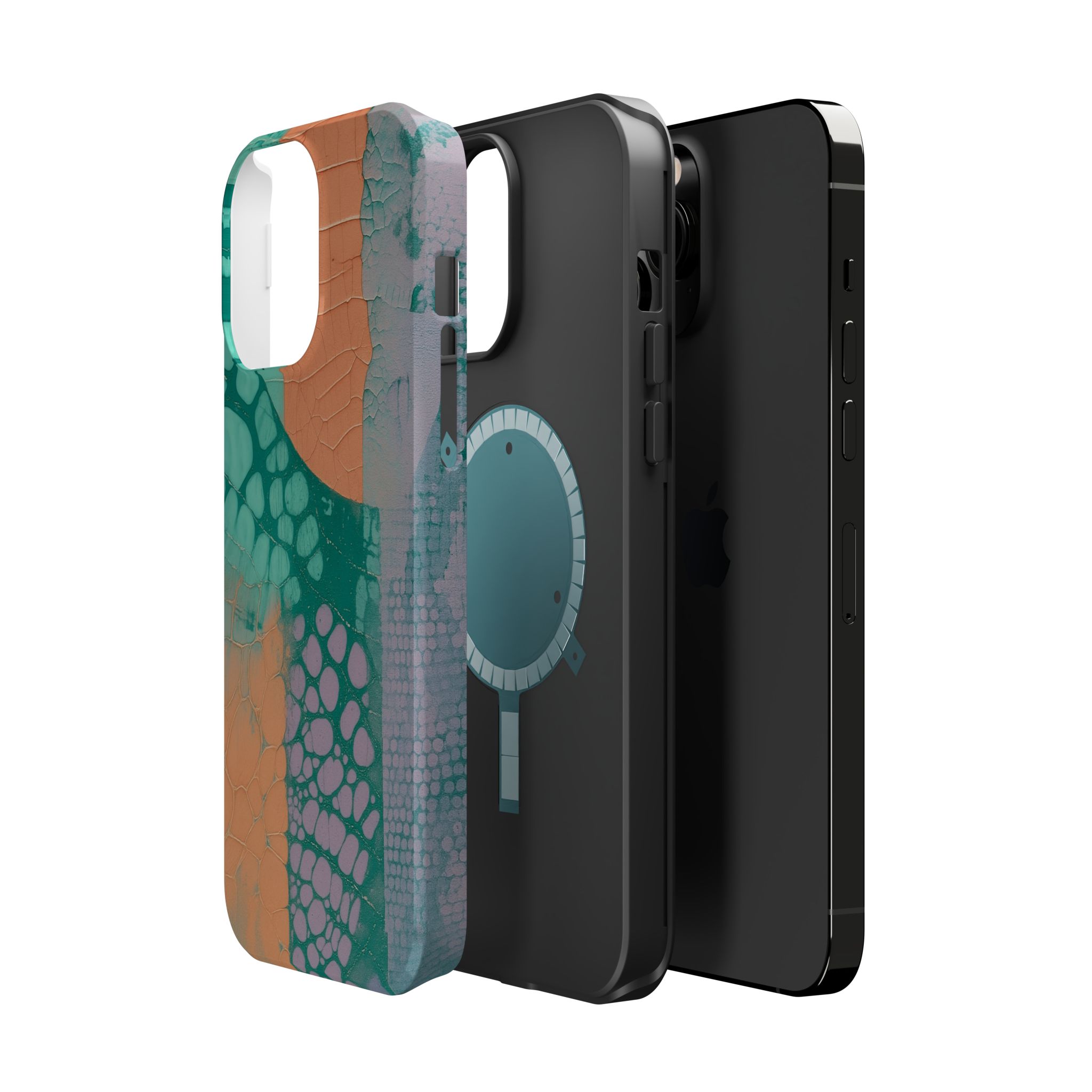 Serpentina Chic – Teal Coral Snake Skin iPhone Case - Image 59