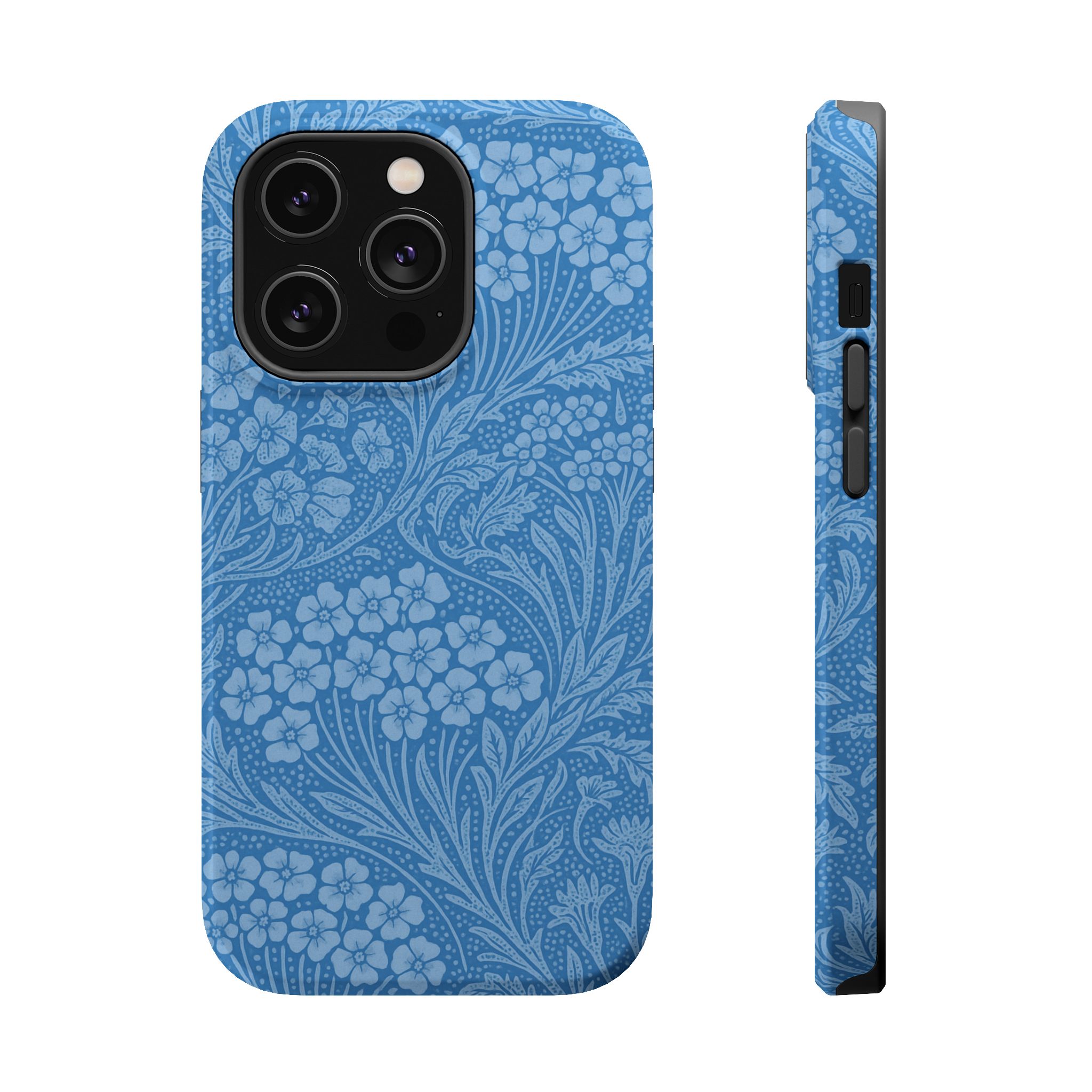 Blue Meadow – Soft Sky Floral Pattern iPhone Case - Image 5
