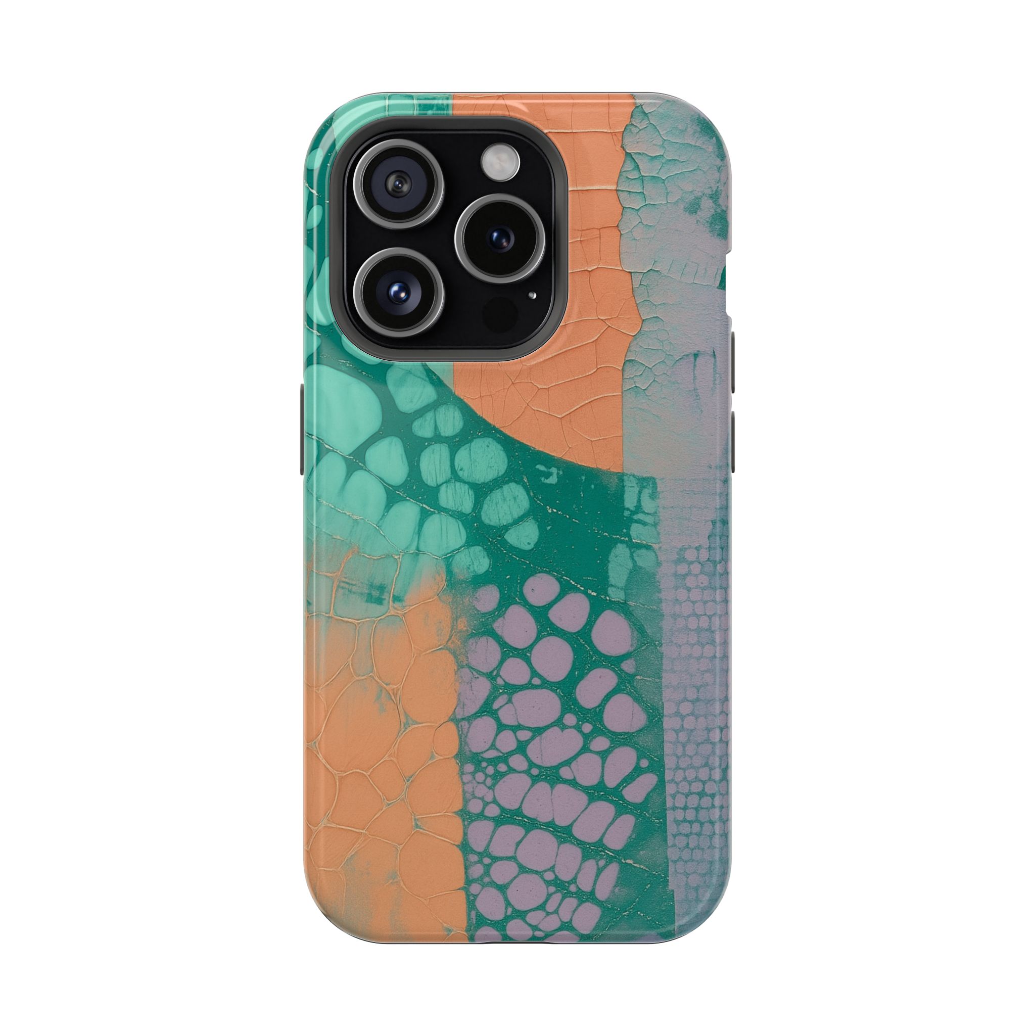 Serpentina Chic – Teal Coral Snake Skin iPhone Case - Image 74