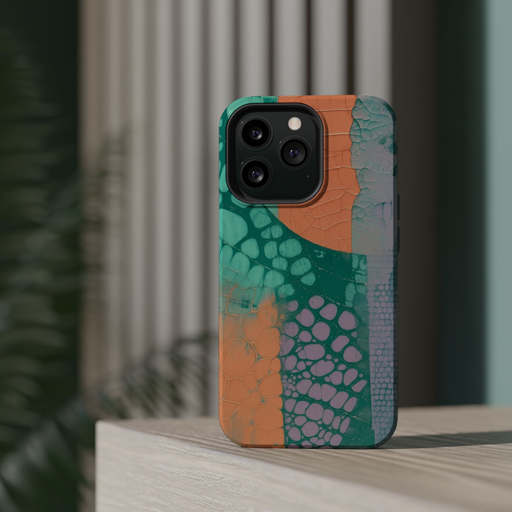 Serpentina Chic – Teal Coral Snake Skin iPhone Case - Image 53