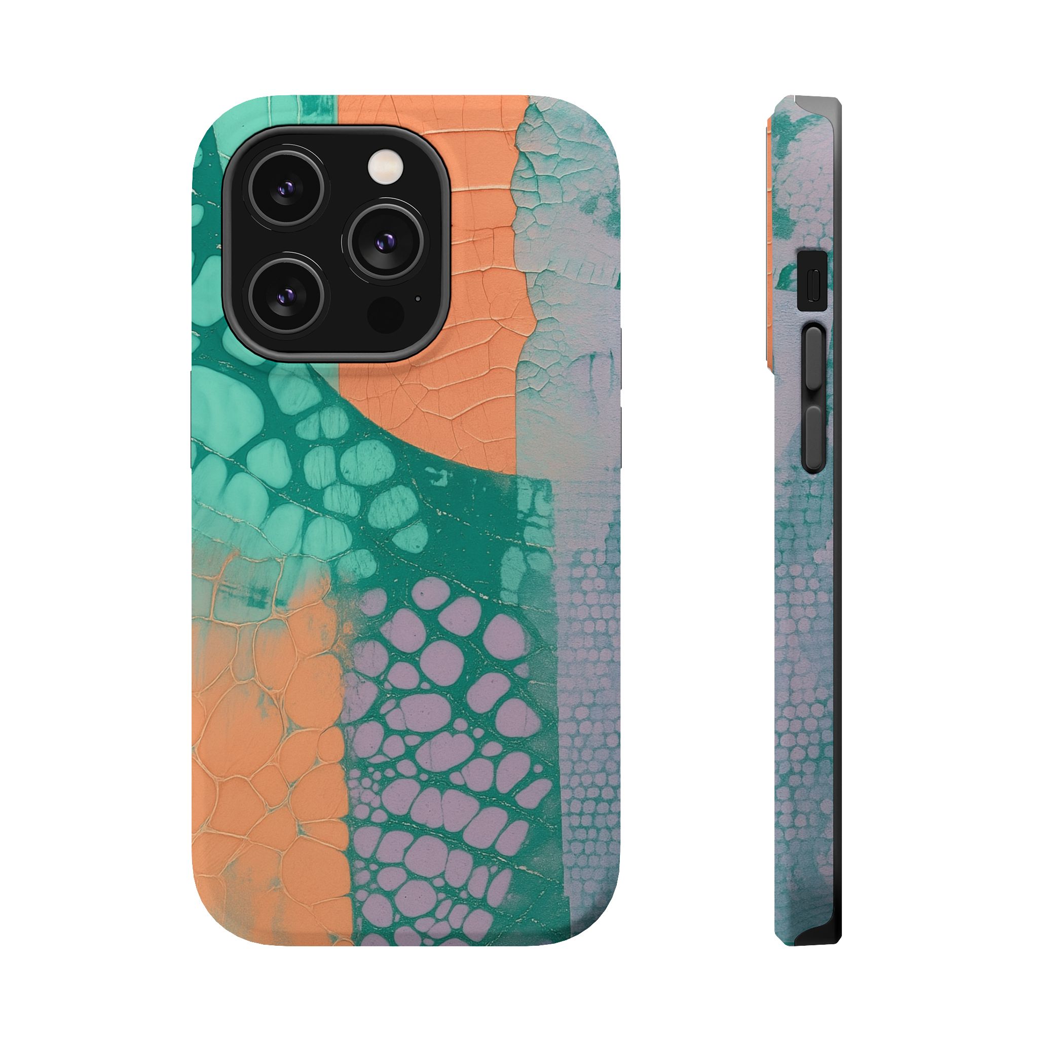 Serpentina Chic – Teal Coral Snake Skin iPhone Case - Image 14