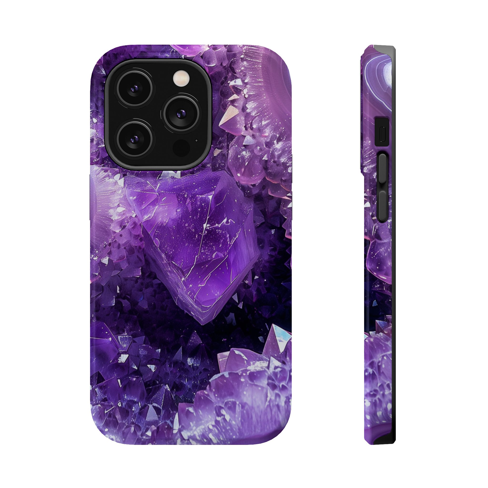 Violet Vice – Amethyst Geode Crystal iPhone Case - Image 4