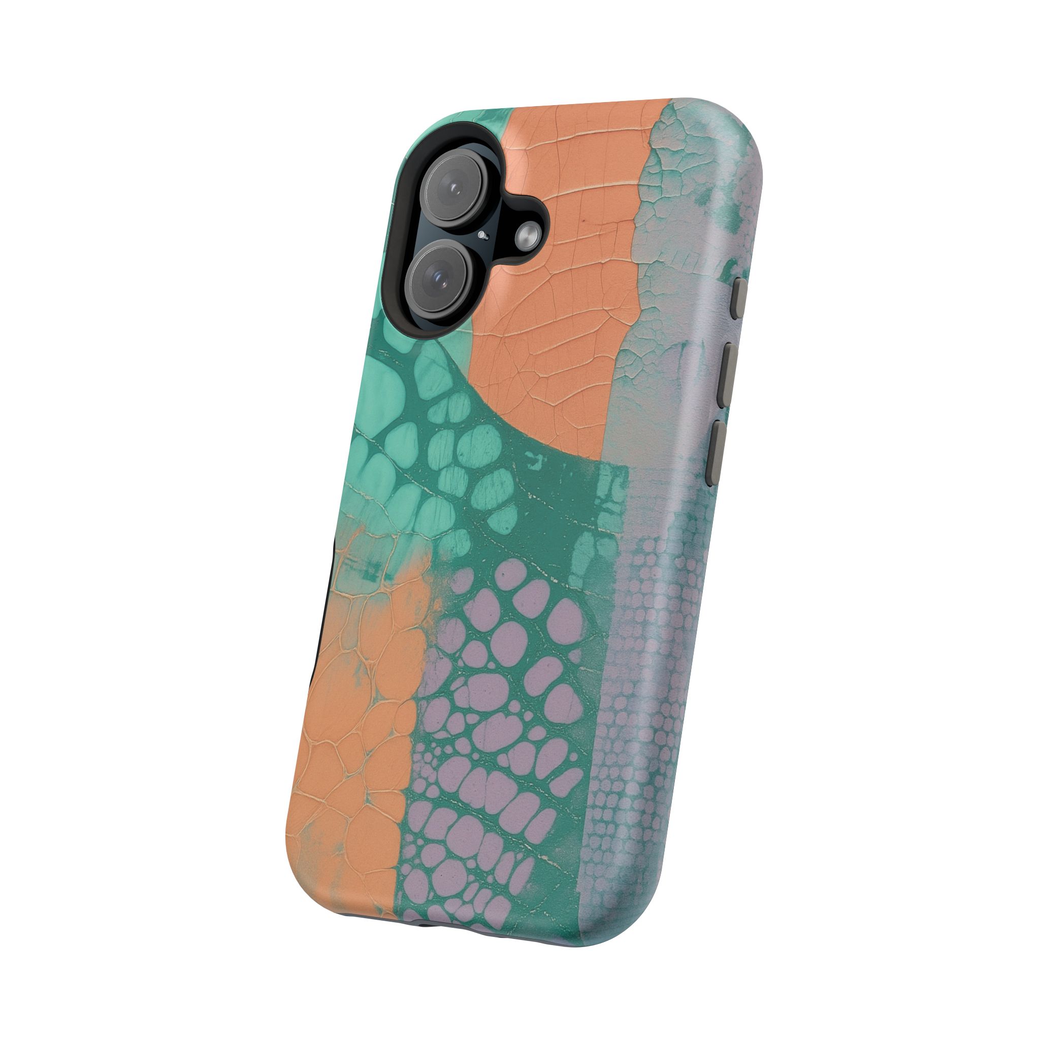 Serpentina Chic – Teal Coral Snake Skin iPhone Case - Image 103