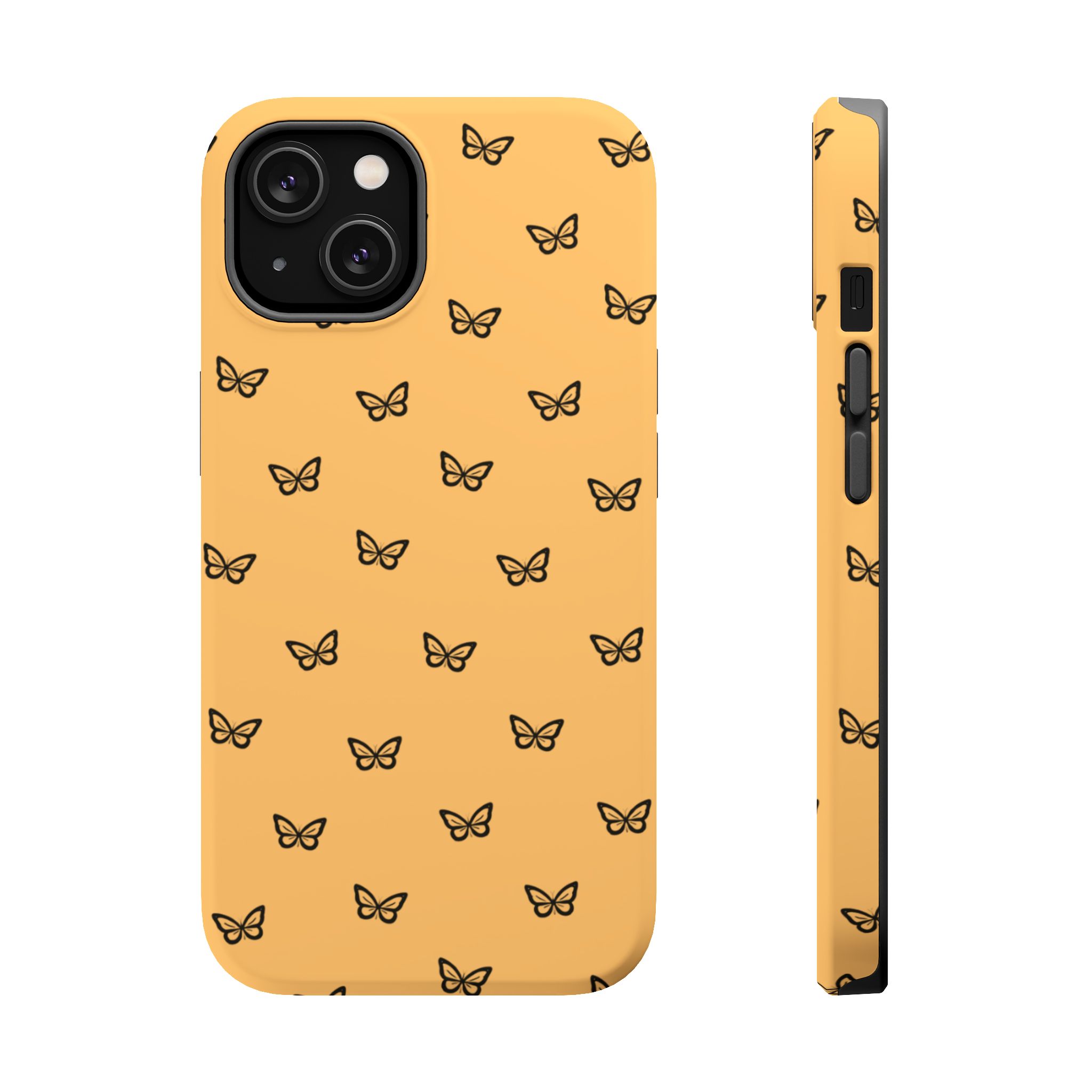 Golden Flutter – Sunset Butterfly iPhone Case - Image 3
