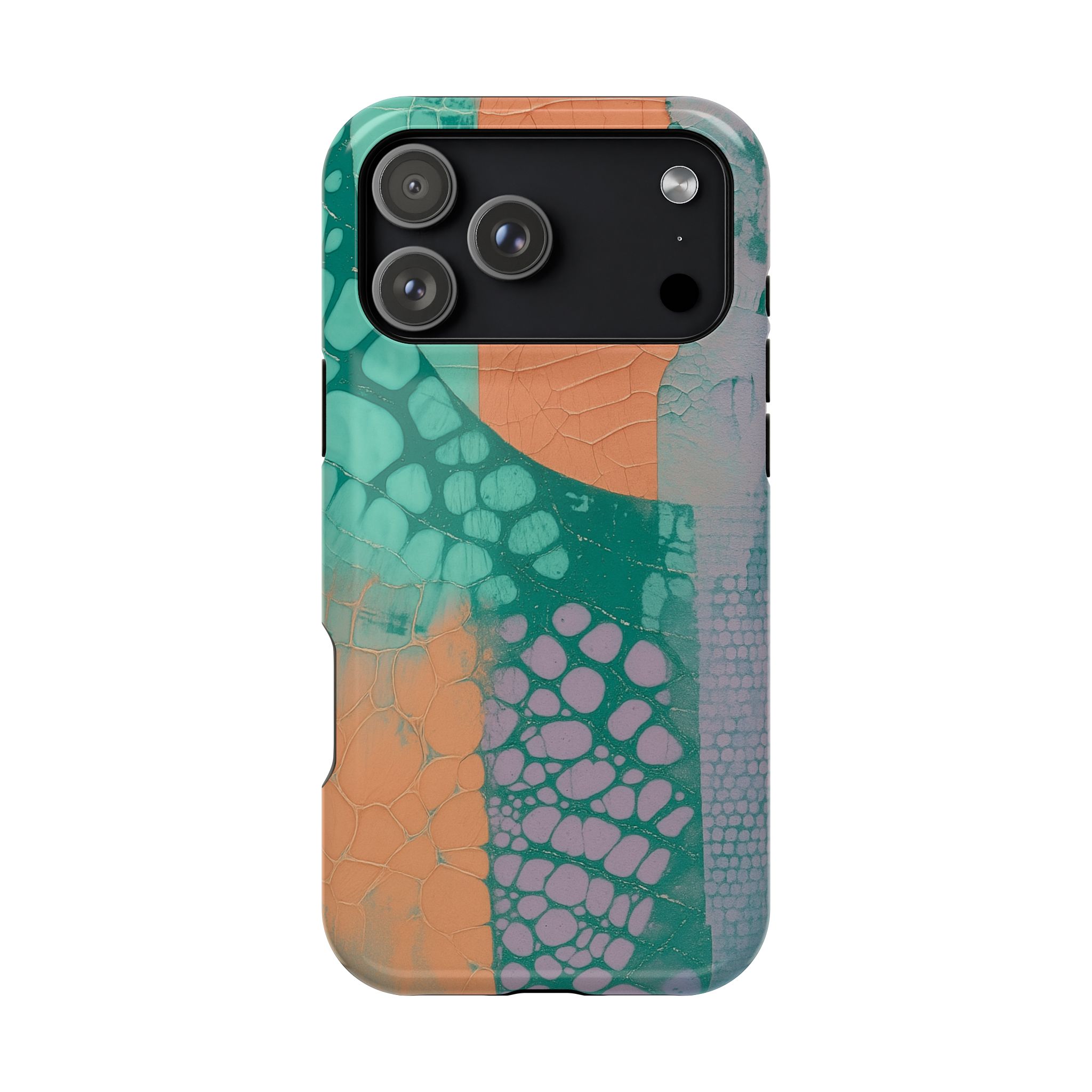 Serpentina Chic – Teal Coral Snake Skin iPhone Case - Image 135