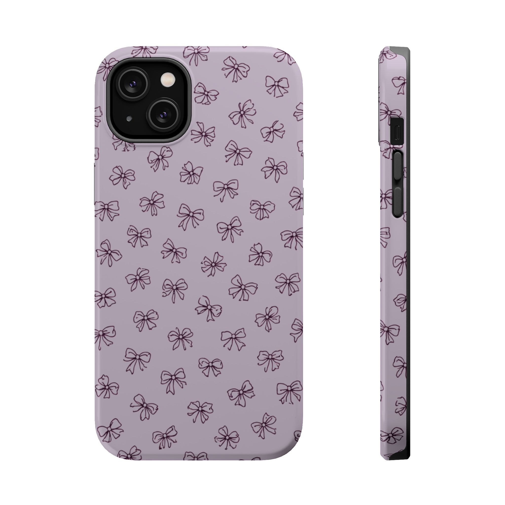 Lilac Bows – Soft Purple Ribbon Pattern iPhone Case - Image 6