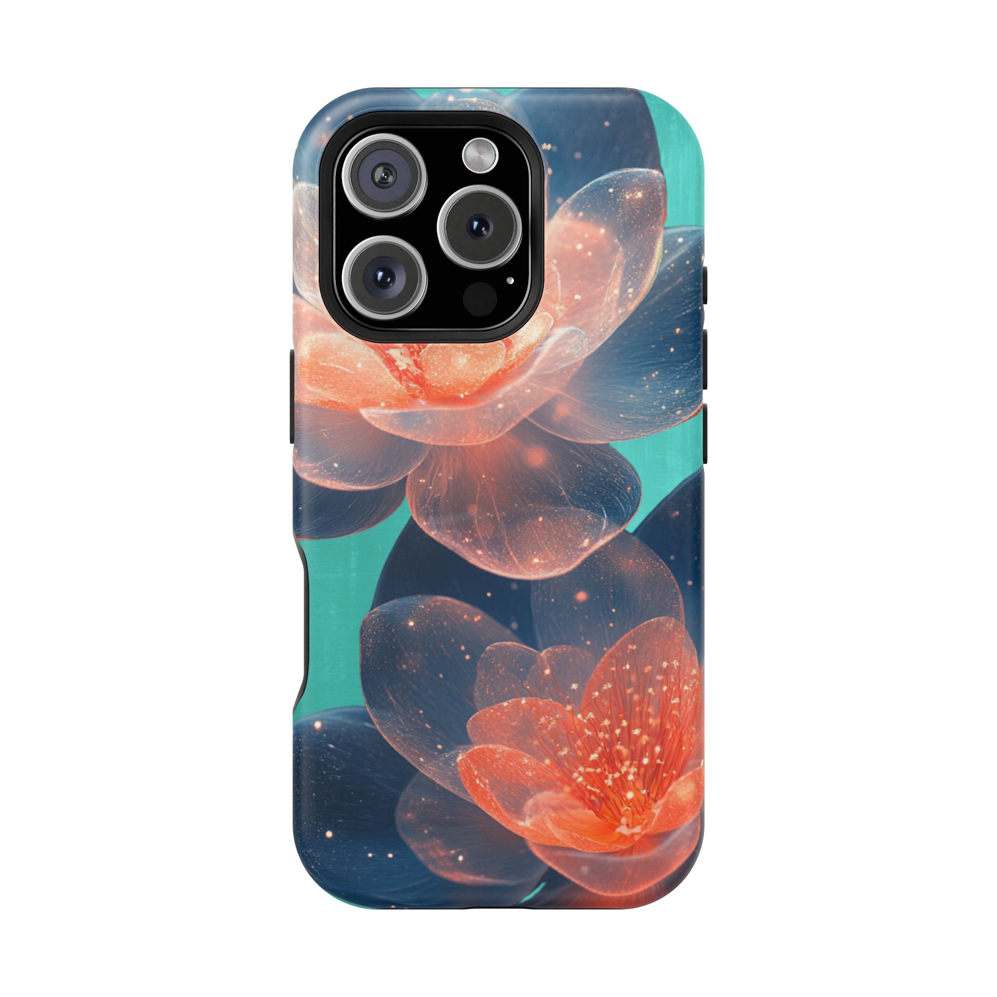 Velouris – Turquoise Glow Lotus Floral iPhone Case - Image 31