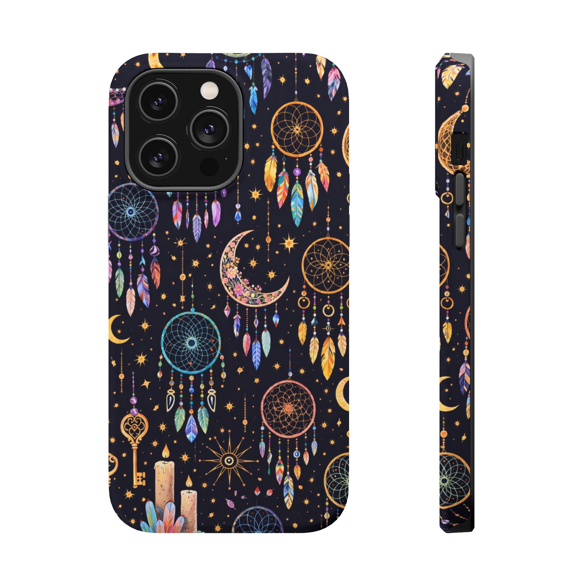 Celestial Dreams – Lunar Dream Catcher Magic iPhone Case - Image 9