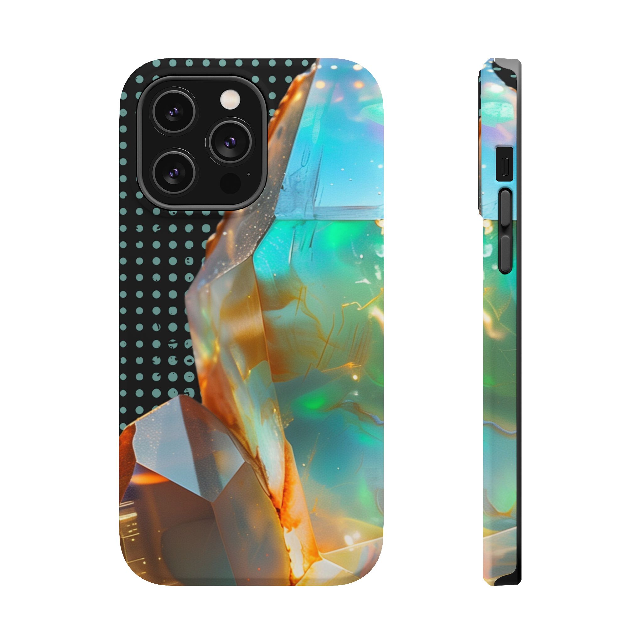 Prism Aura – Opal Iridescent Crystal Glow iPhone Case - Image 9