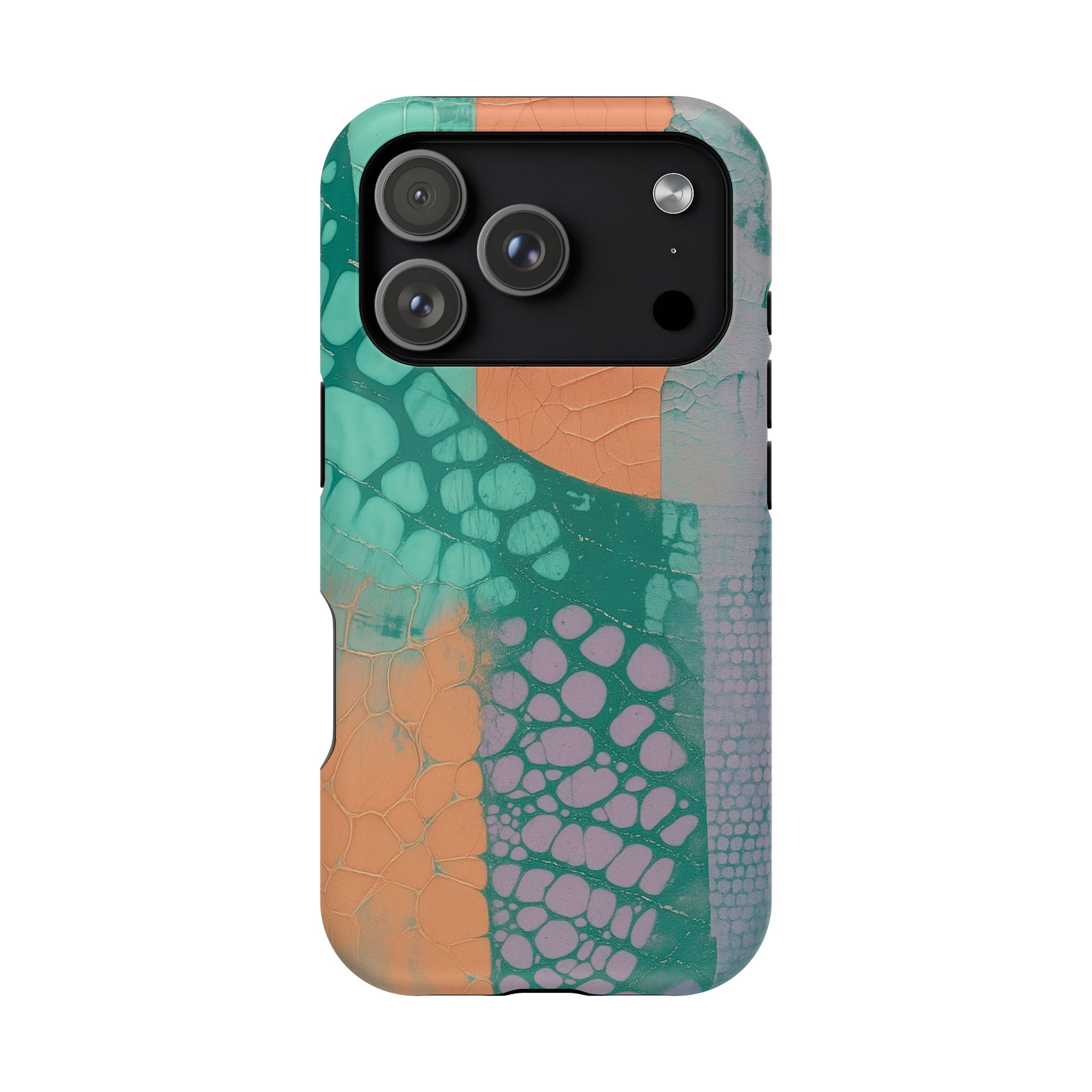 Serpentina Chic – Teal Coral Snake Skin iPhone Case - Image 134