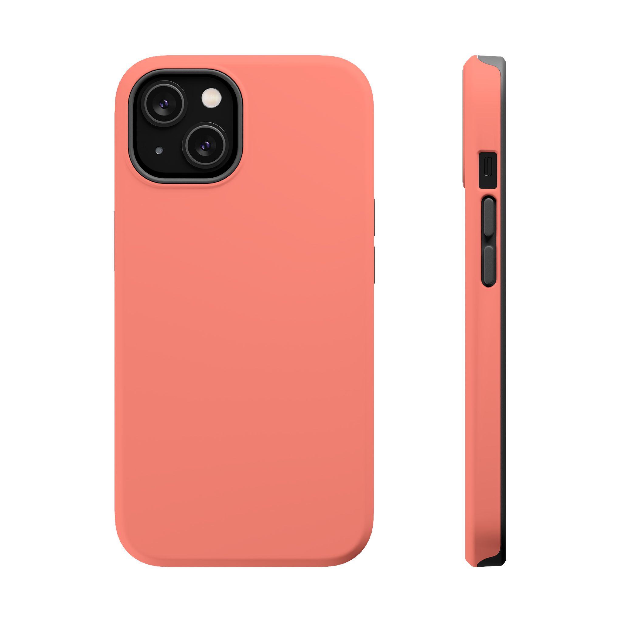 Peachy Coral – Warm Coral iPhone Case - Image 3