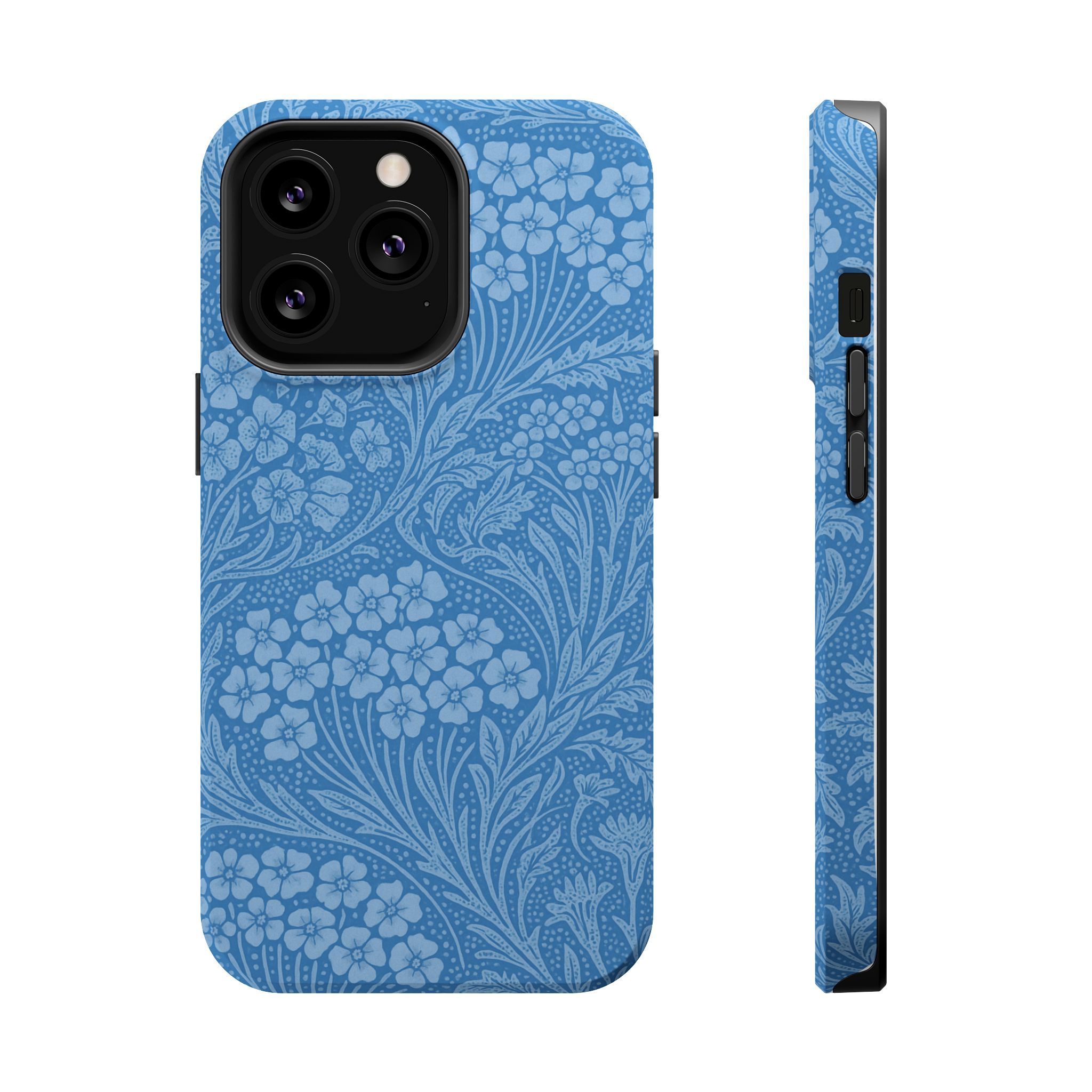 Blue Meadow – Soft Sky Floral Pattern iPhone Case - Image 16
