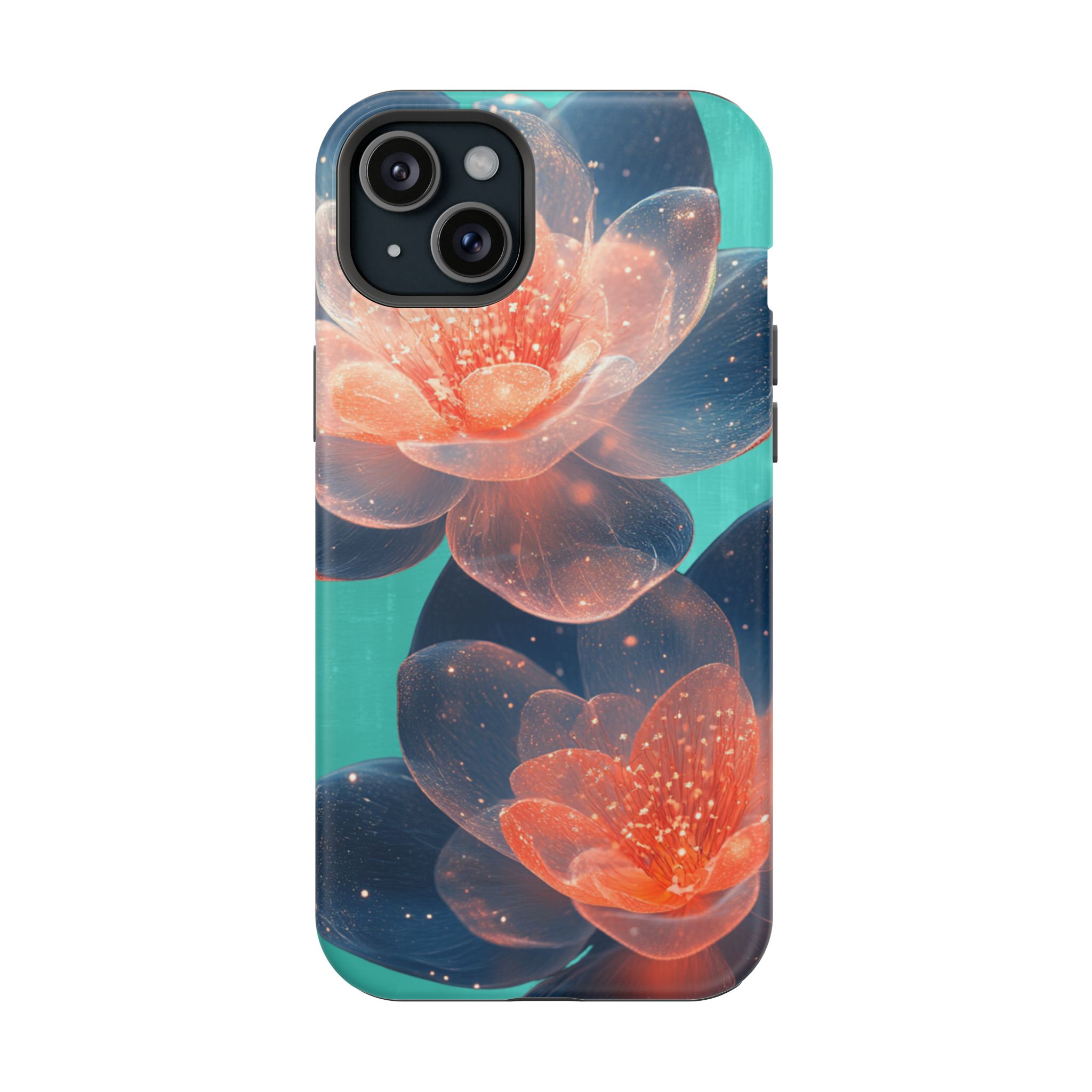 Velouris – Turquoise Glow Lotus Floral iPhone Case - Image 23
