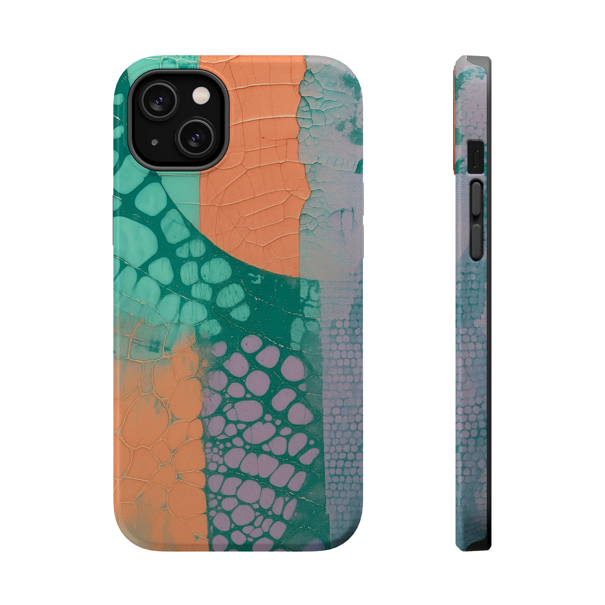 Serpentina Chic – Teal Coral Snake Skin iPhone Case - Image 18