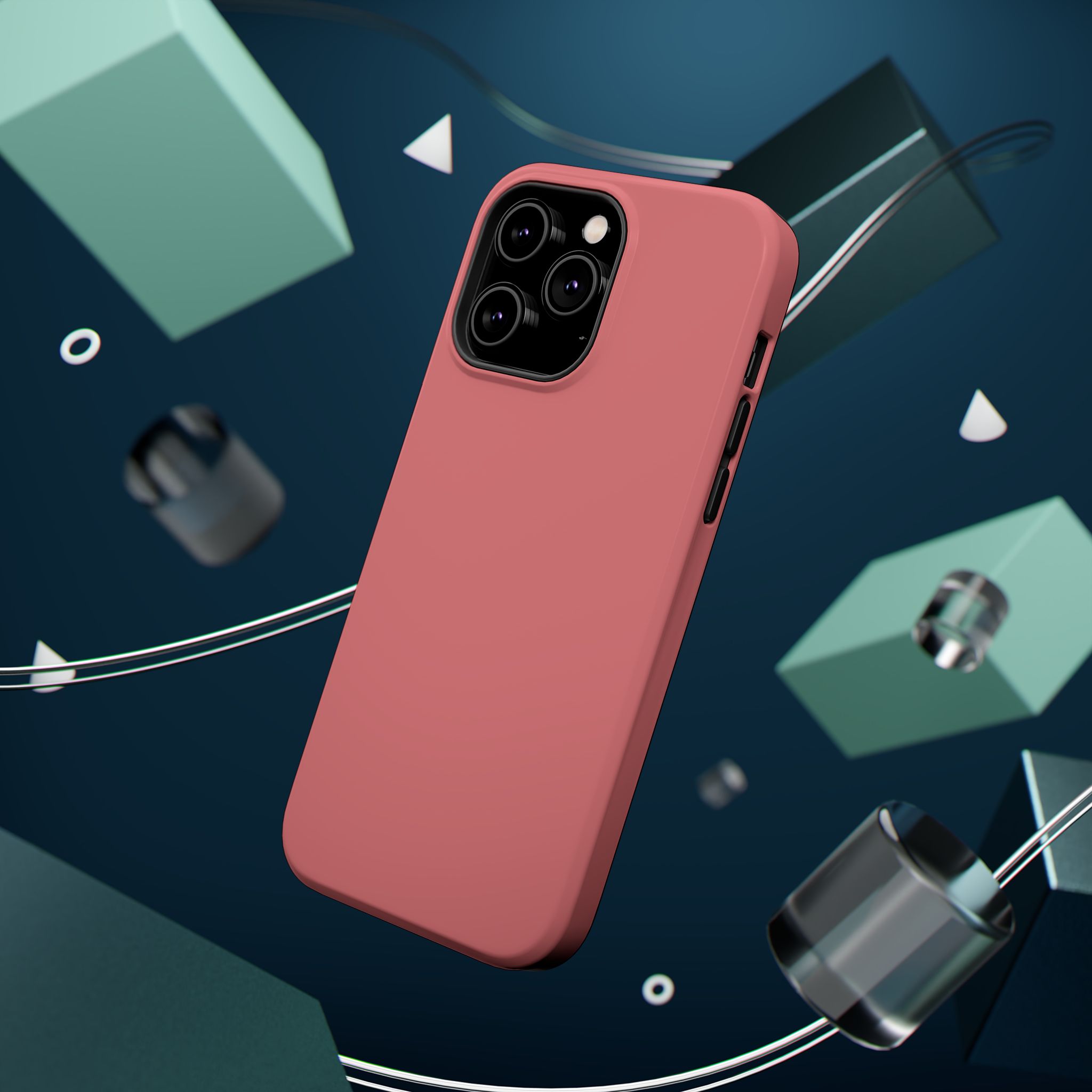 Rosewood Red – Soft Rose Red iPhone Case - Image 28