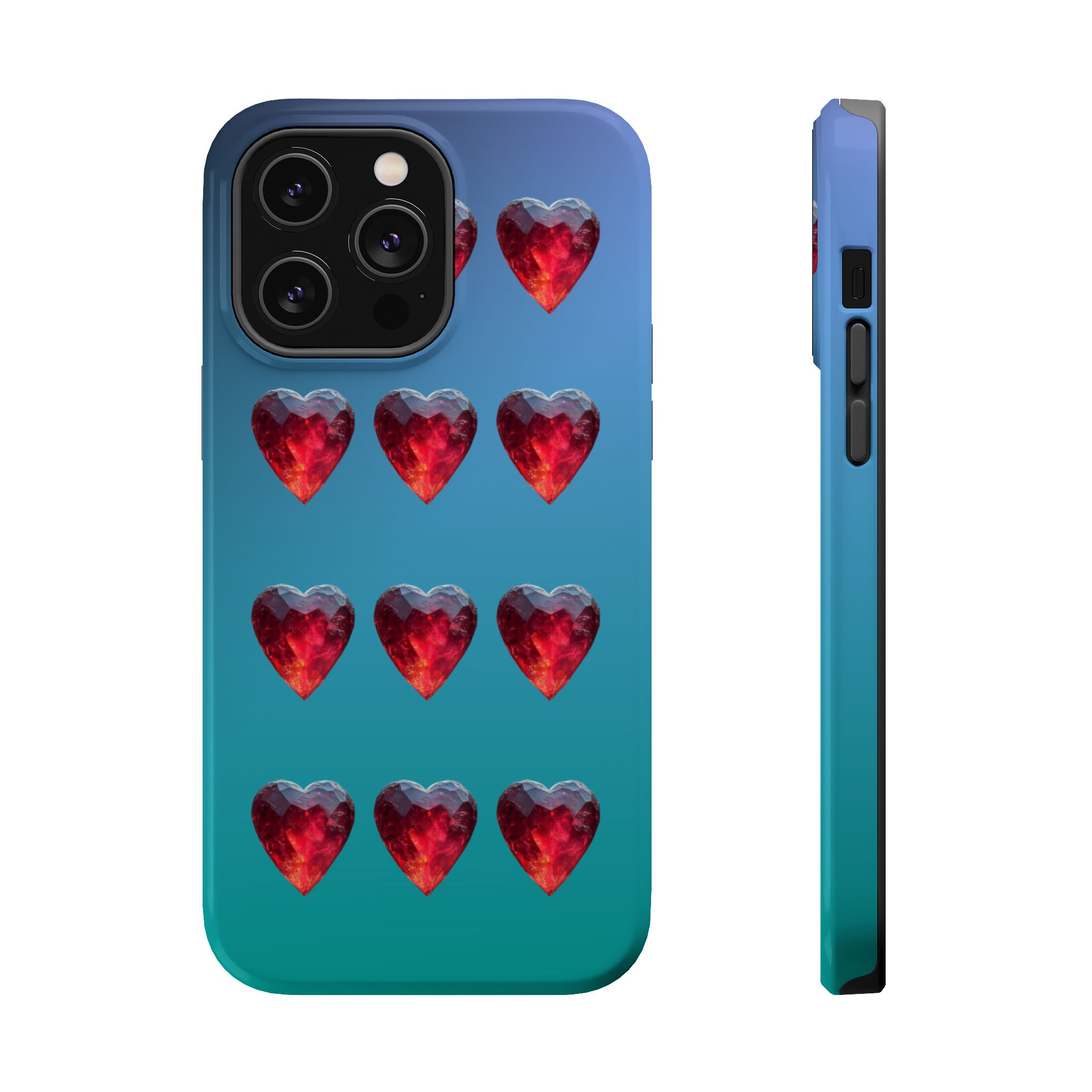 Scarlet Love – Ruby Heart Gems Love iPhone Case - Image 8