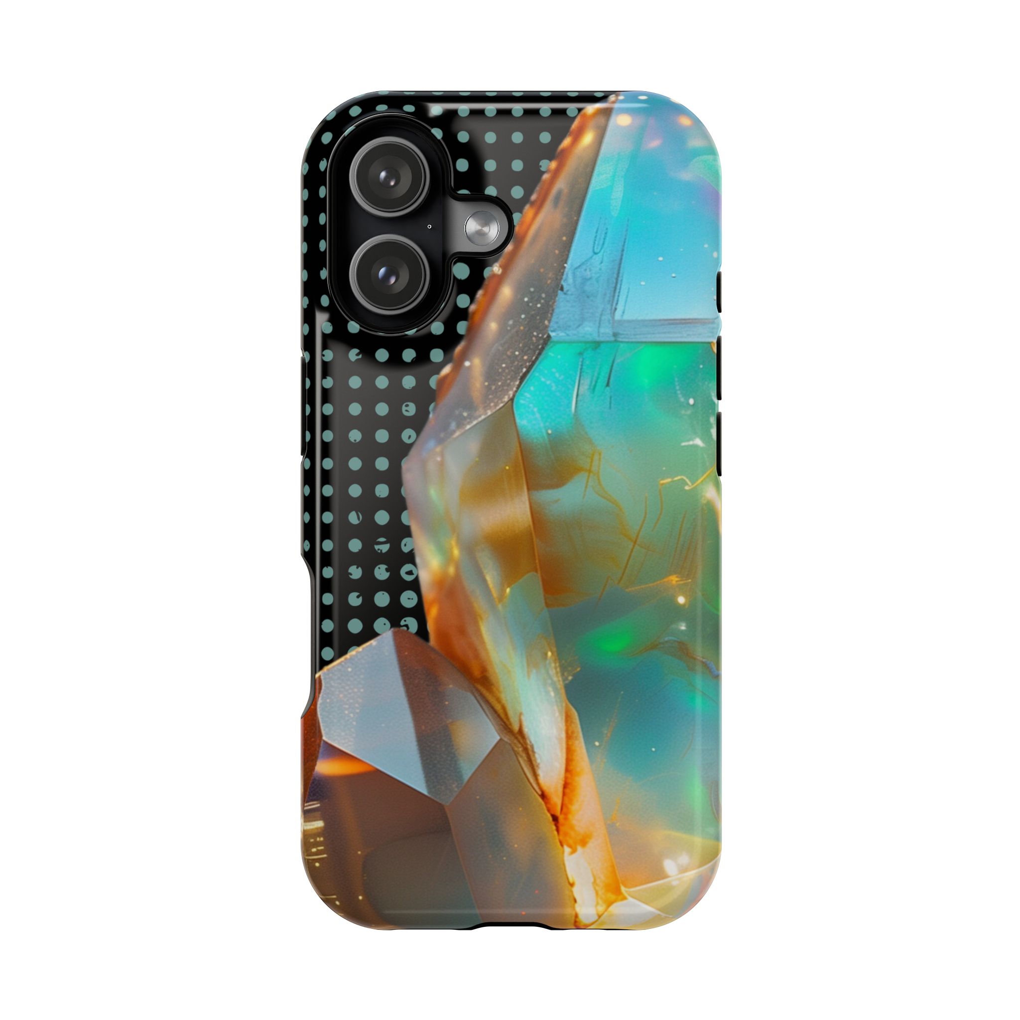 Prism Aura – Opal Iridescent Crystal Glow iPhone Case