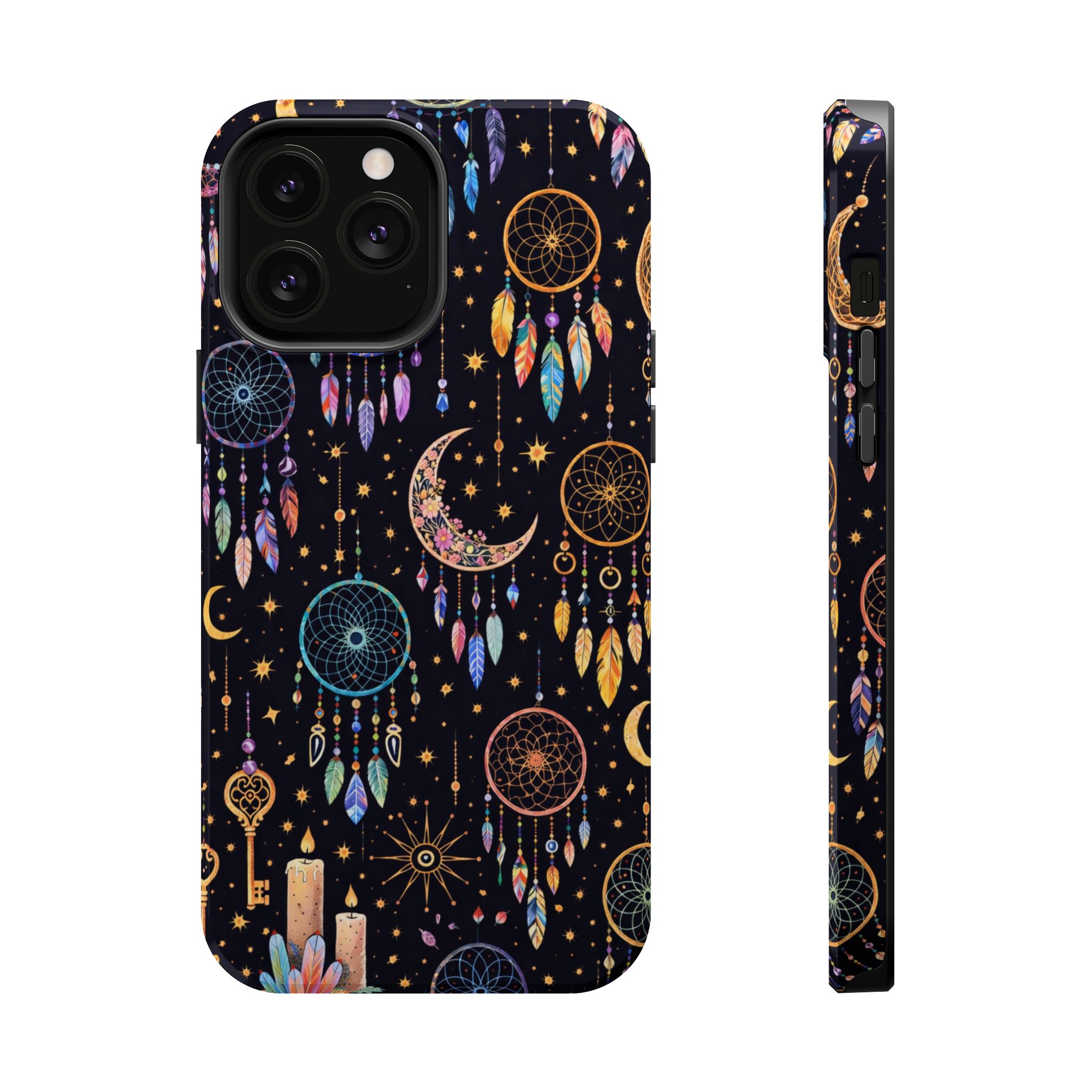 Celestial Dreams – Lunar Dream Catcher Magic iPhone Case - Image 16
