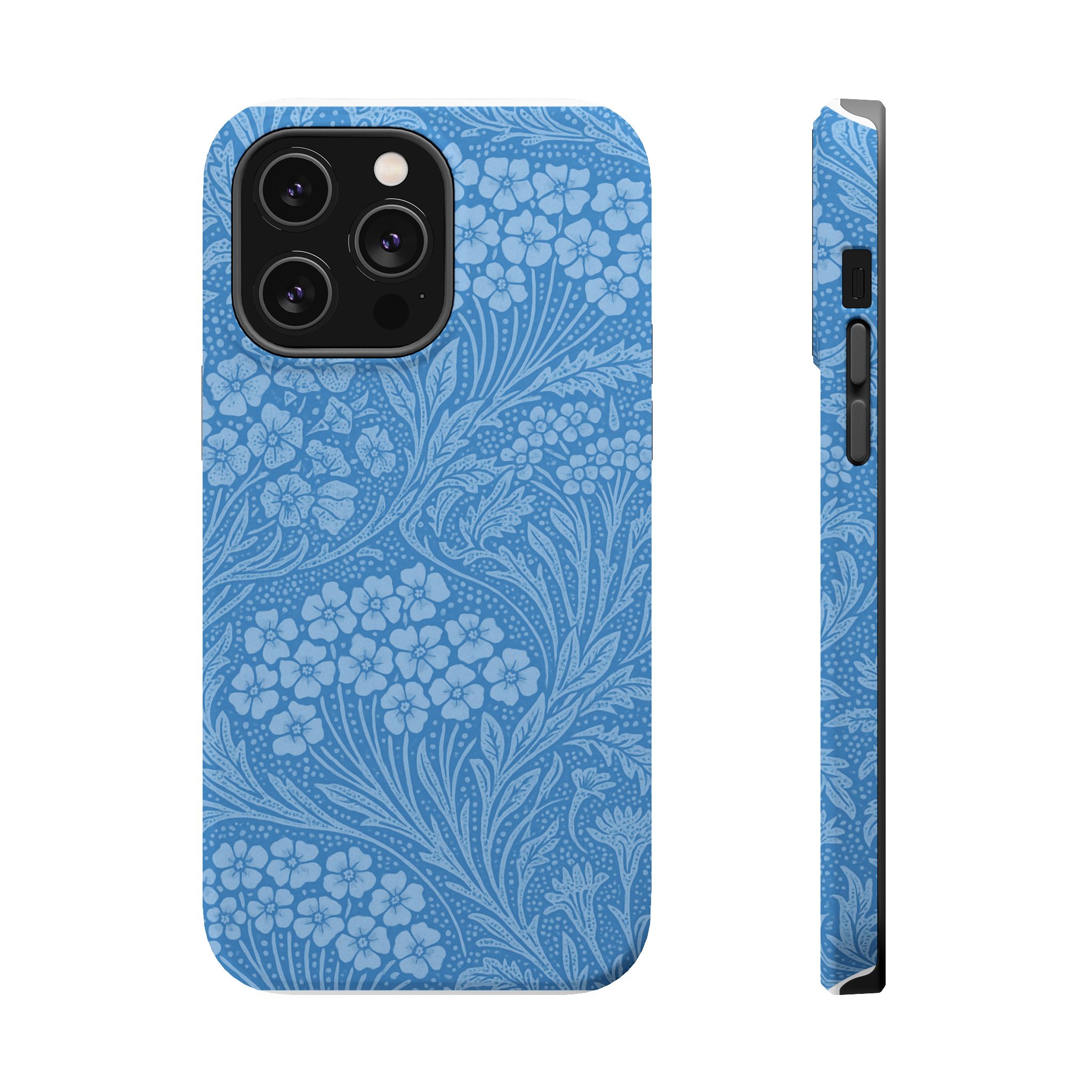 Blue Meadow – Soft Sky Floral Pattern iPhone Case - Image 10