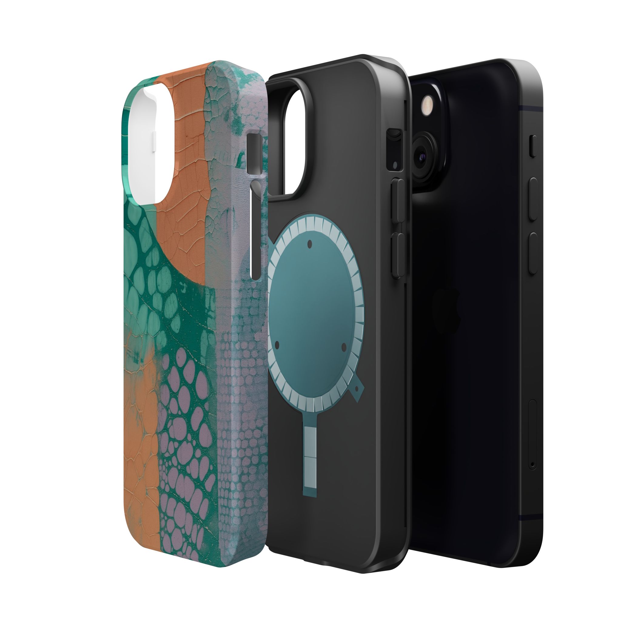 Serpentina Chic – Teal Coral Snake Skin iPhone Case - Image 43