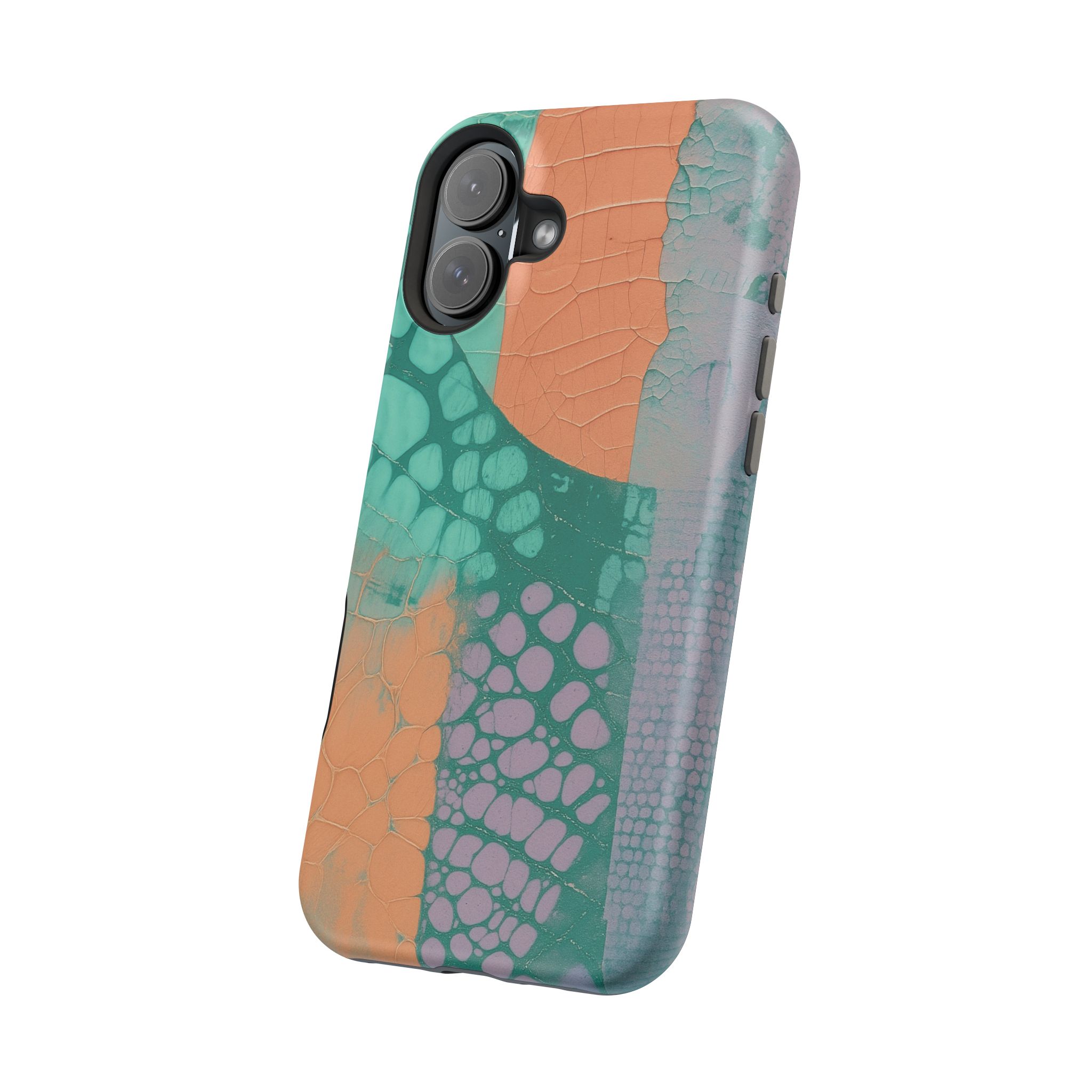 Serpentina Chic – Teal Coral Snake Skin iPhone Case - Image 111