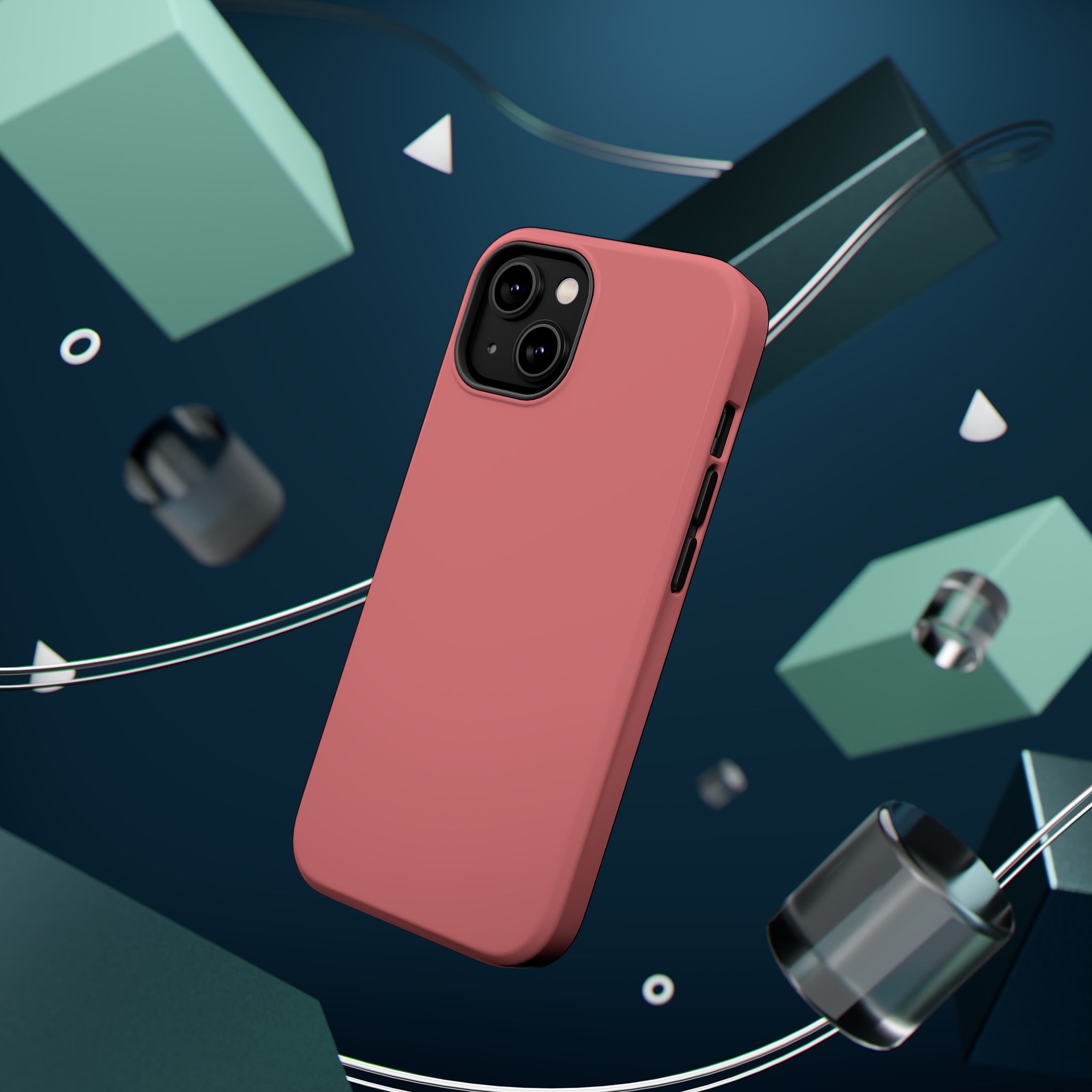 Rosewood Red – Soft Rose Red iPhone Case - Image 4