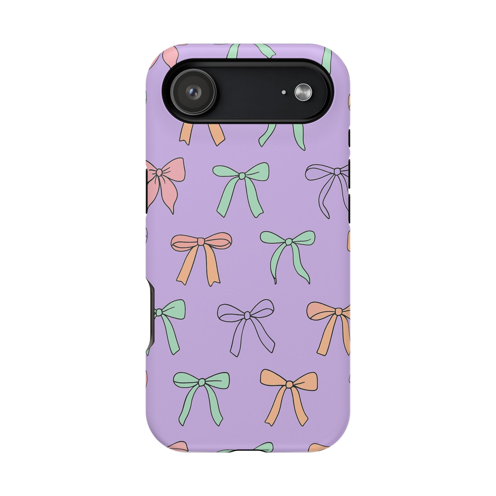 Pastel Bows – Soft Lavender Cute Ribbon Pattern iPhone Case - Image 36