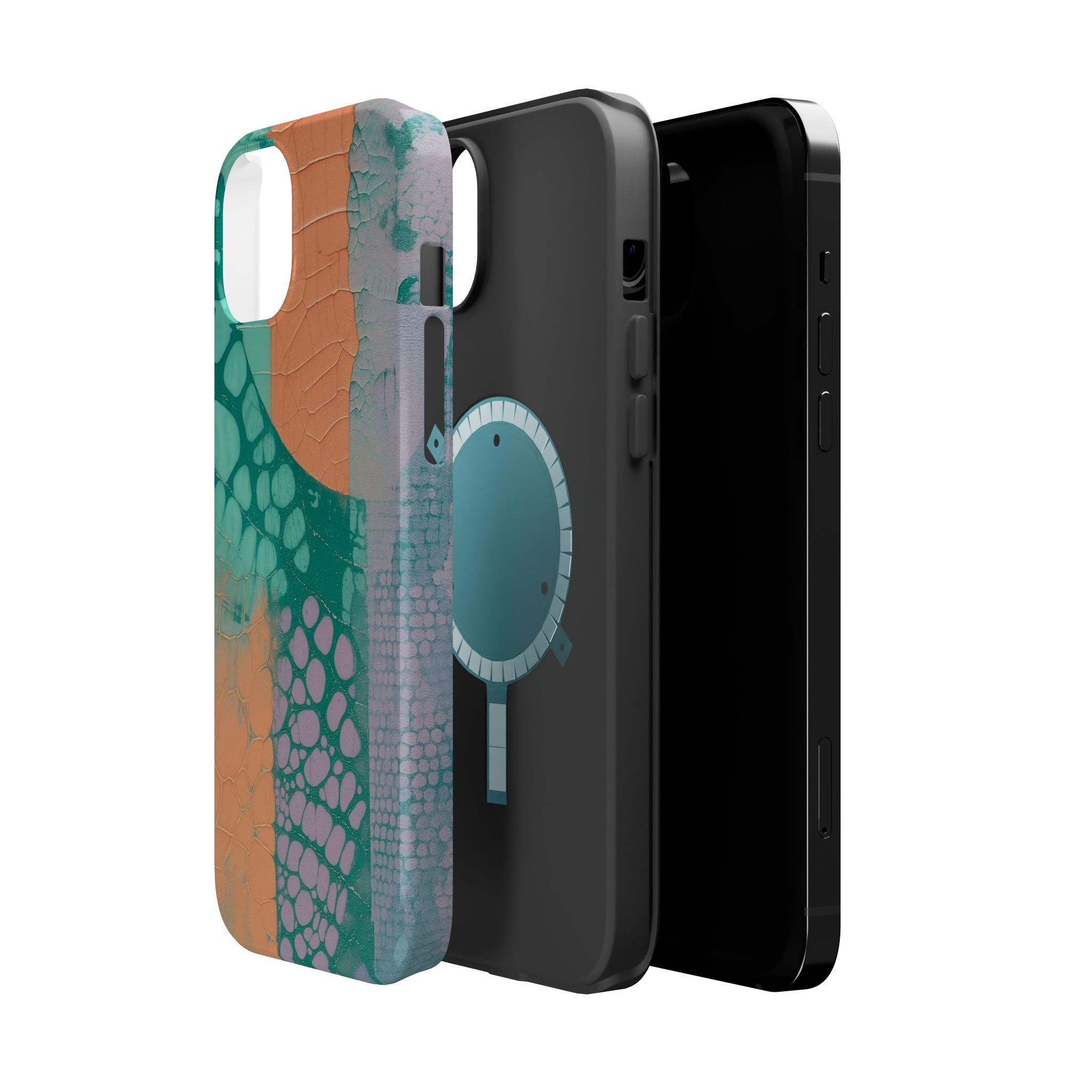 Serpentina Chic – Teal Coral Snake Skin iPhone Case - Image 19