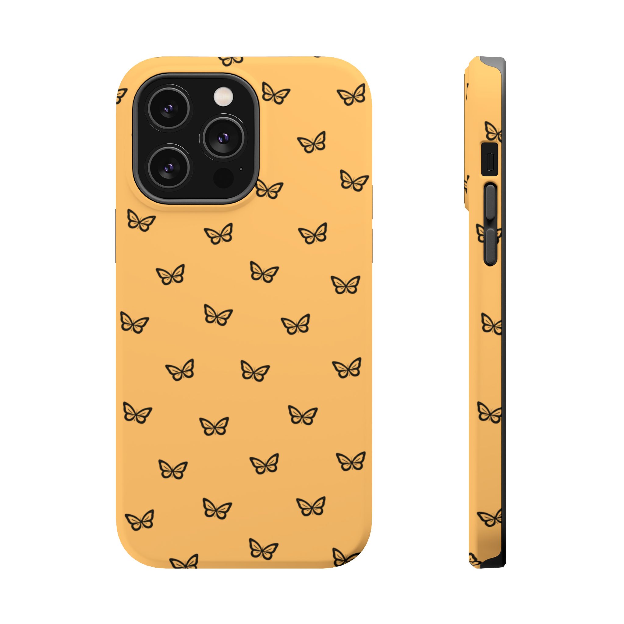 Golden Flutter – Sunset Butterfly iPhone Case - Image 9