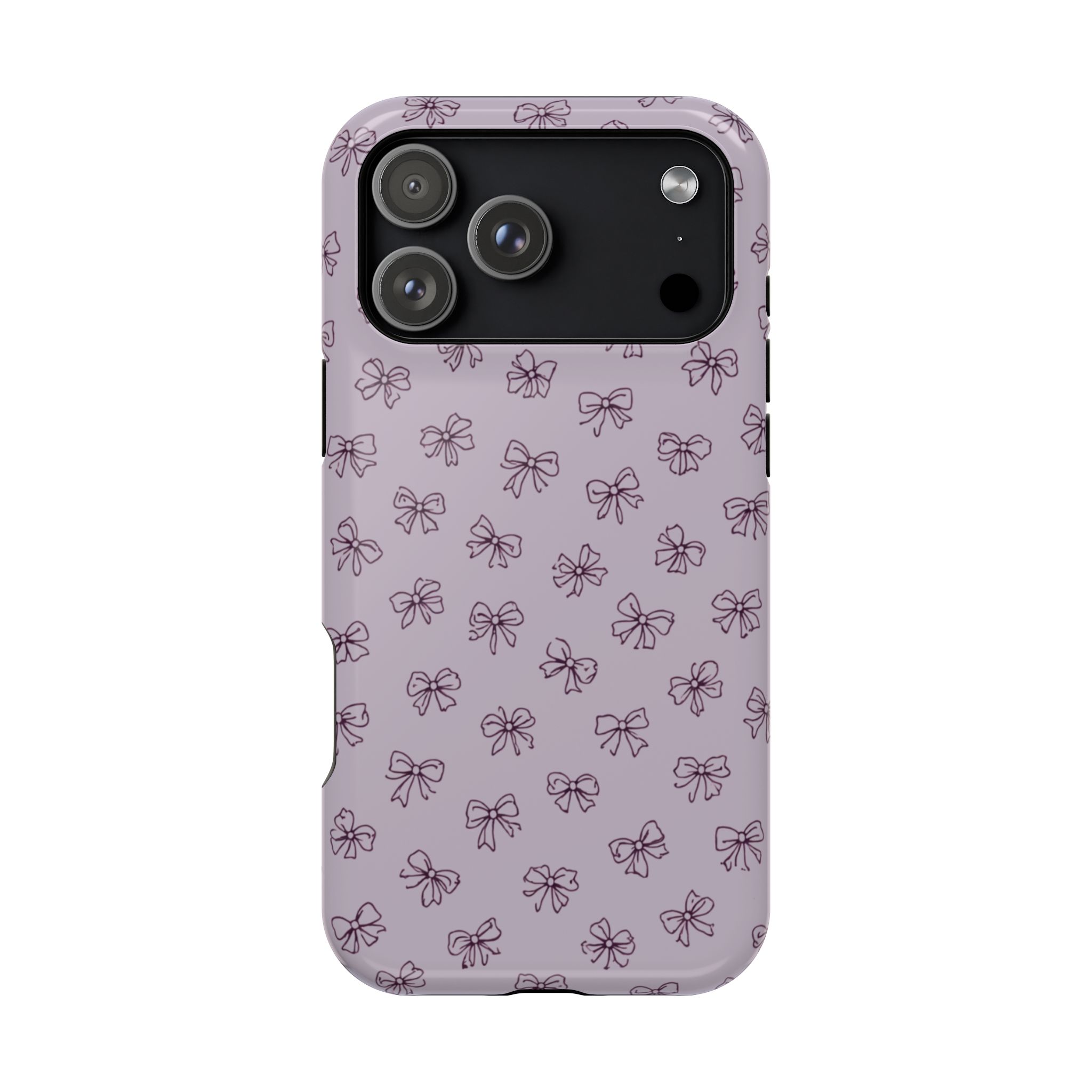 Lilac Bows – Soft Purple Ribbon Pattern iPhone Case - Image 39