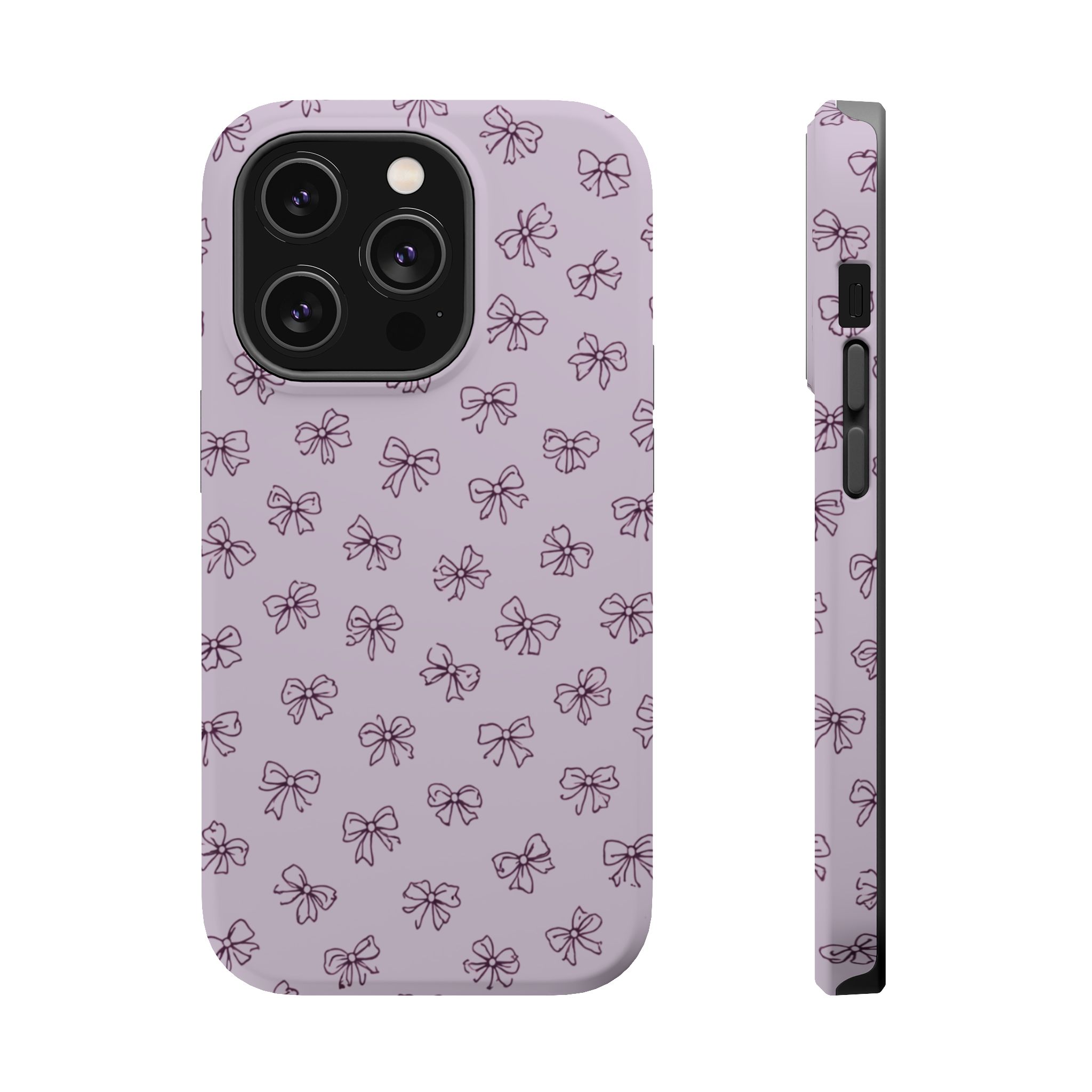 Lilac Bows – Soft Purple Ribbon Pattern iPhone Case - Image 5