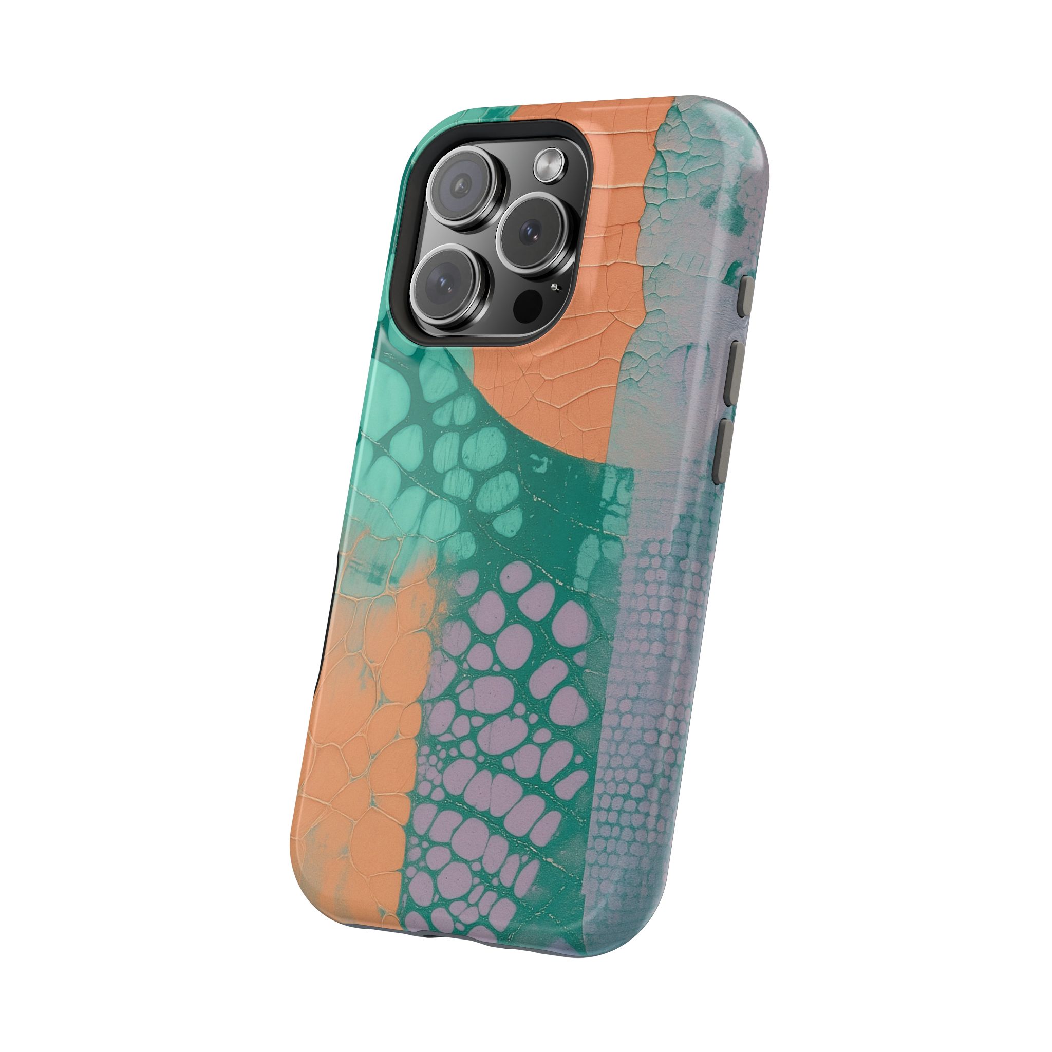 Serpentina Chic – Teal Coral Snake Skin iPhone Case - Image 115