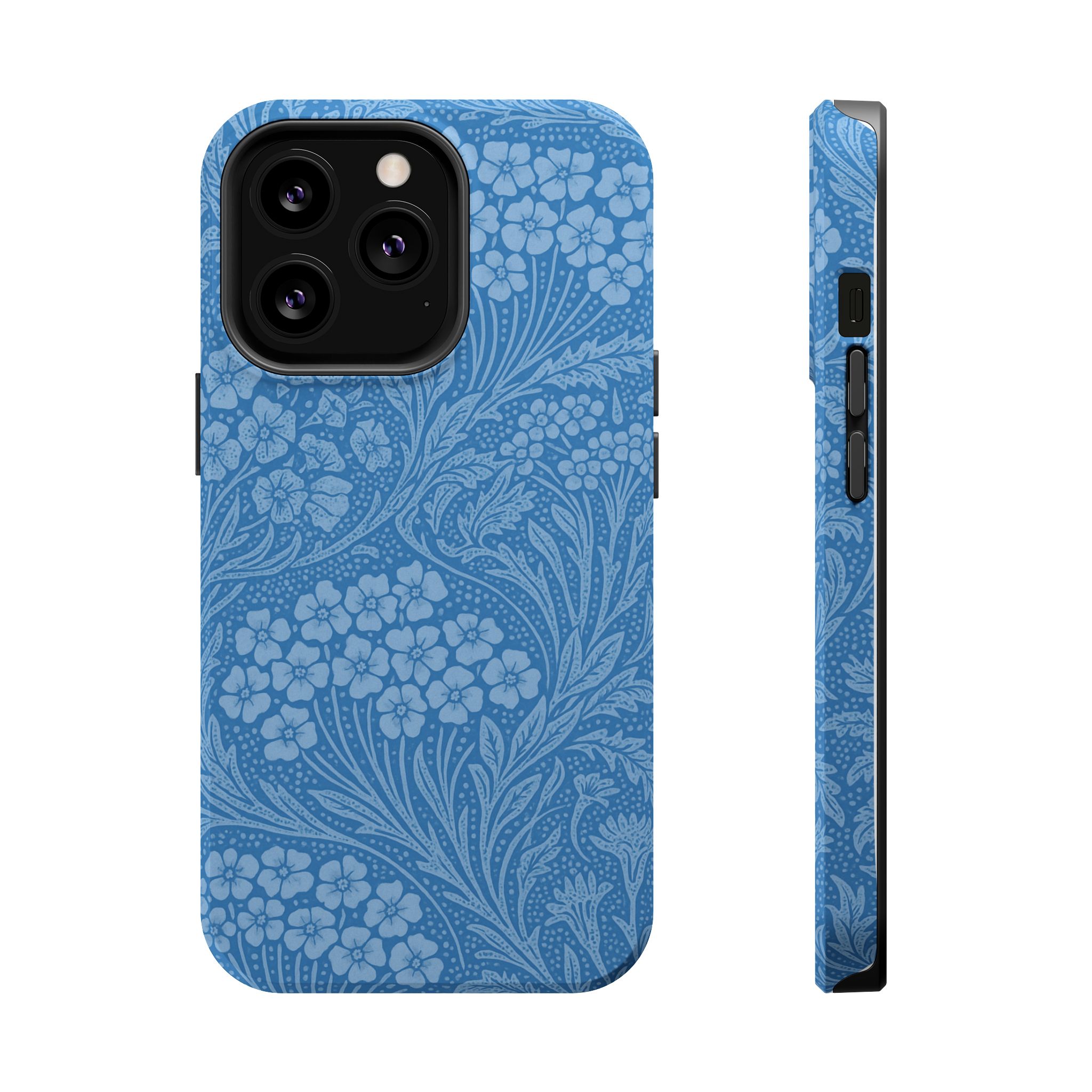 Blue Meadow – Soft Sky Floral Pattern iPhone Case - Image 15