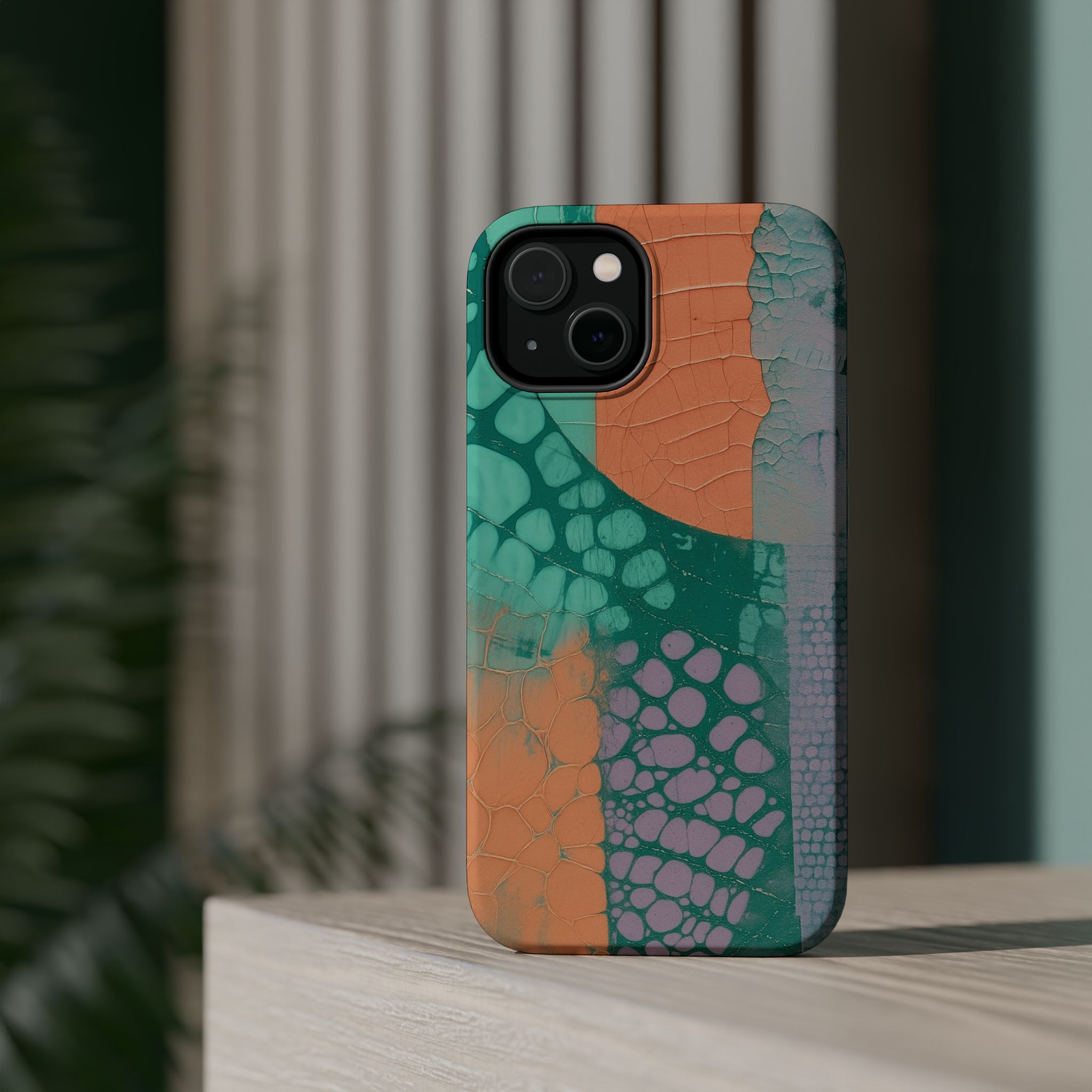 Serpentina Chic – Teal Coral Snake Skin iPhone Case - Image 9