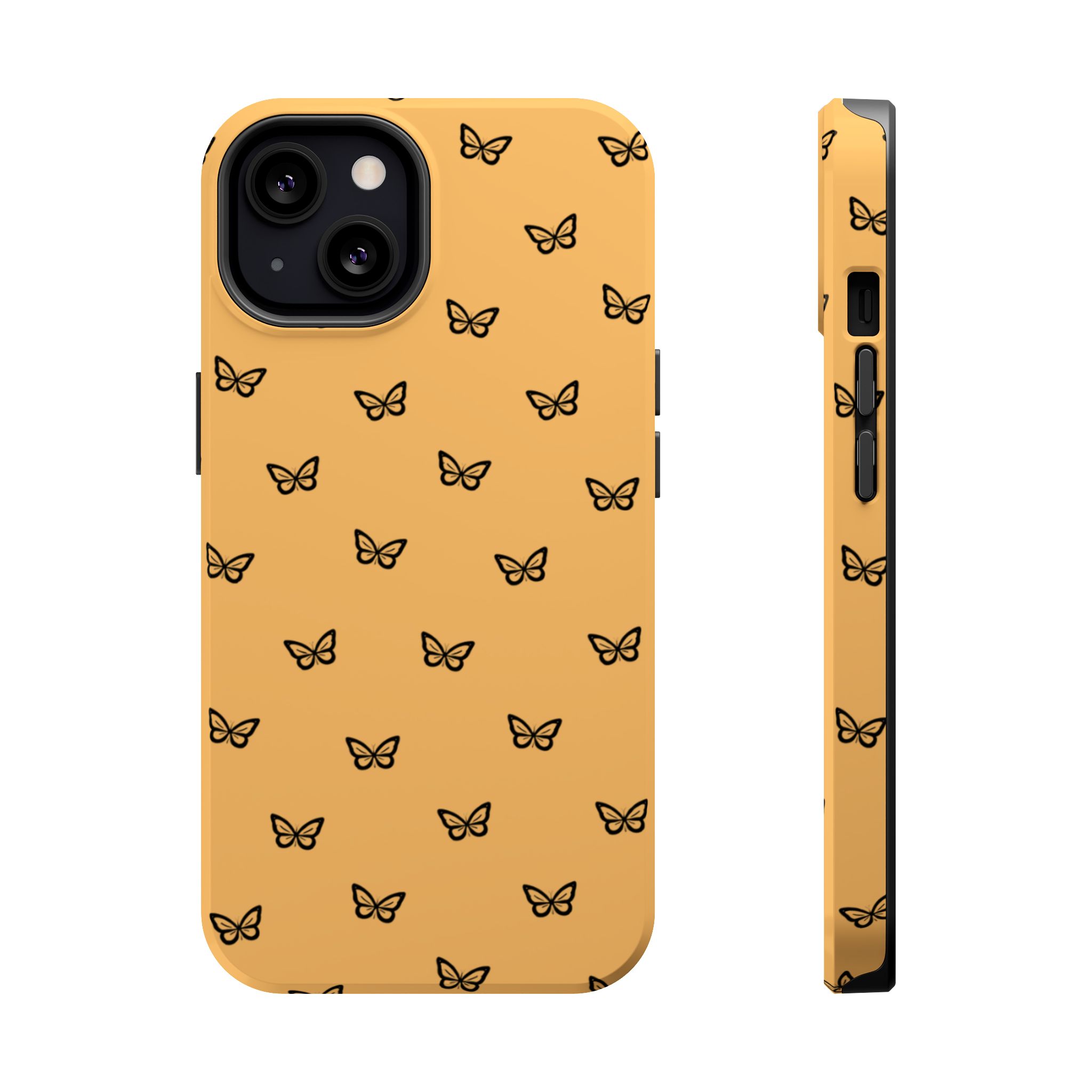 Golden Flutter – Sunset Butterfly iPhone Case - Image 10
