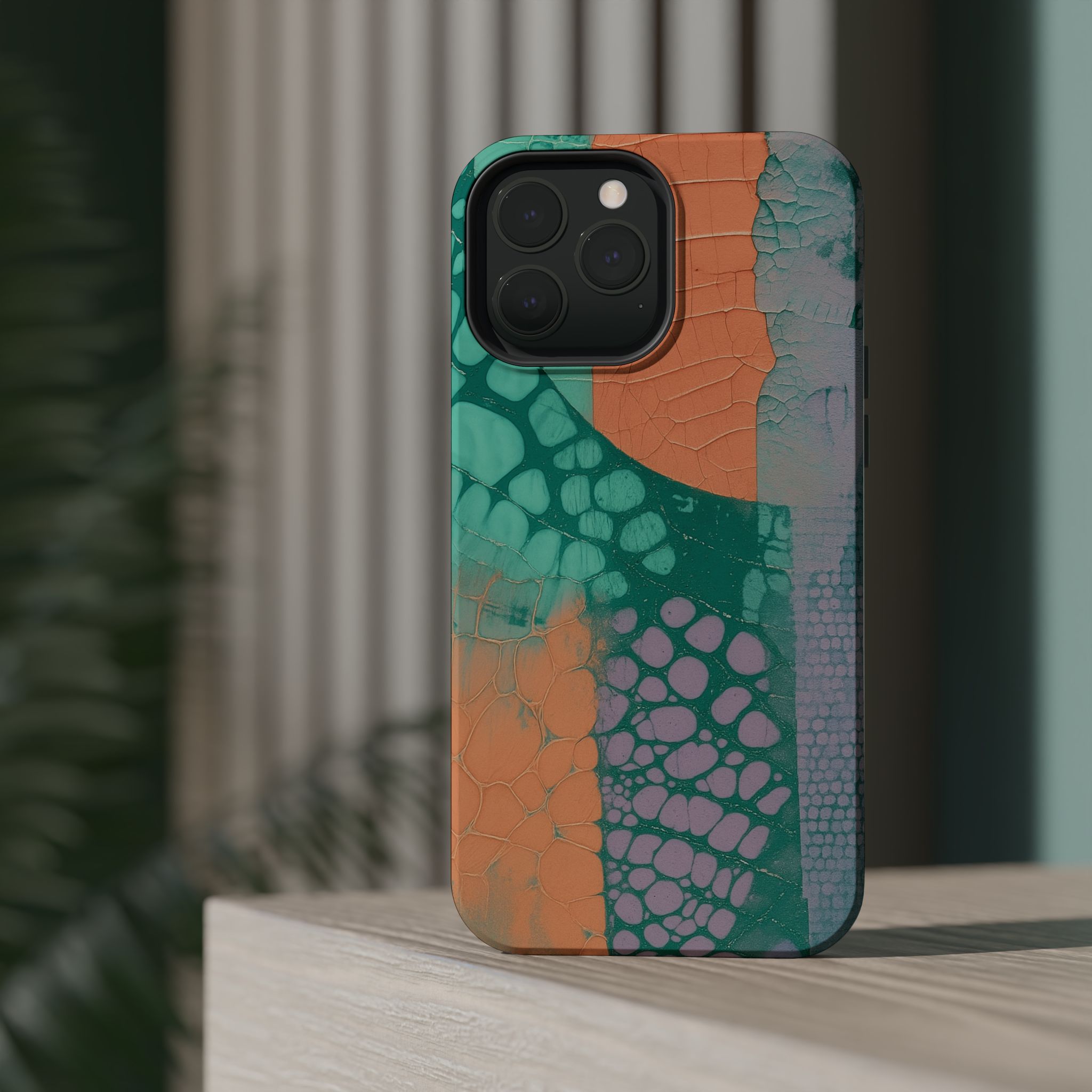 Serpentina Chic – Teal Coral Snake Skin iPhone Case - Image 65