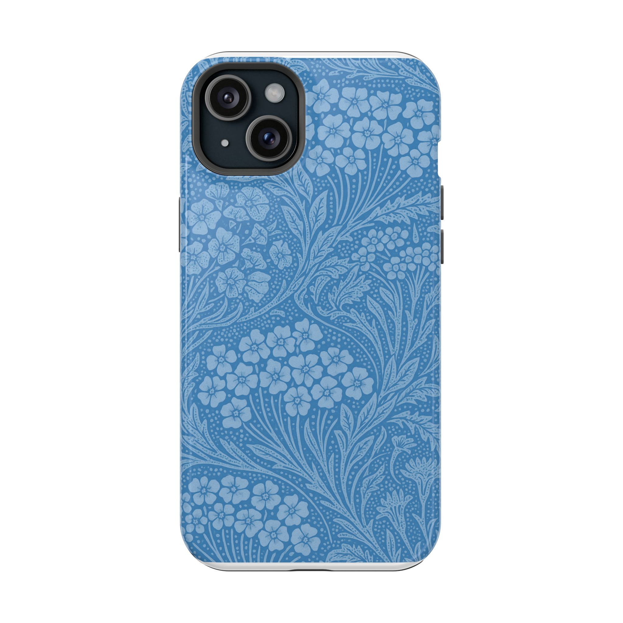 Blue Meadow – Soft Sky Floral Pattern iPhone Case - Image 23