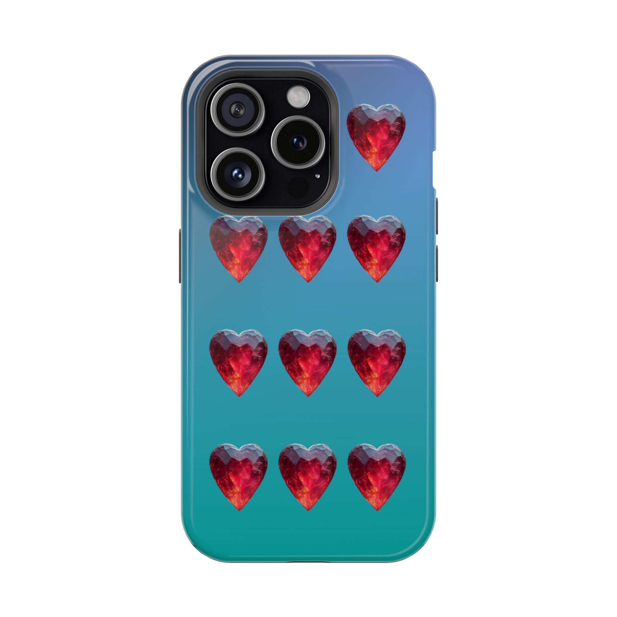 Scarlet Love – Ruby Heart Gems Love iPhone Case - Image 20