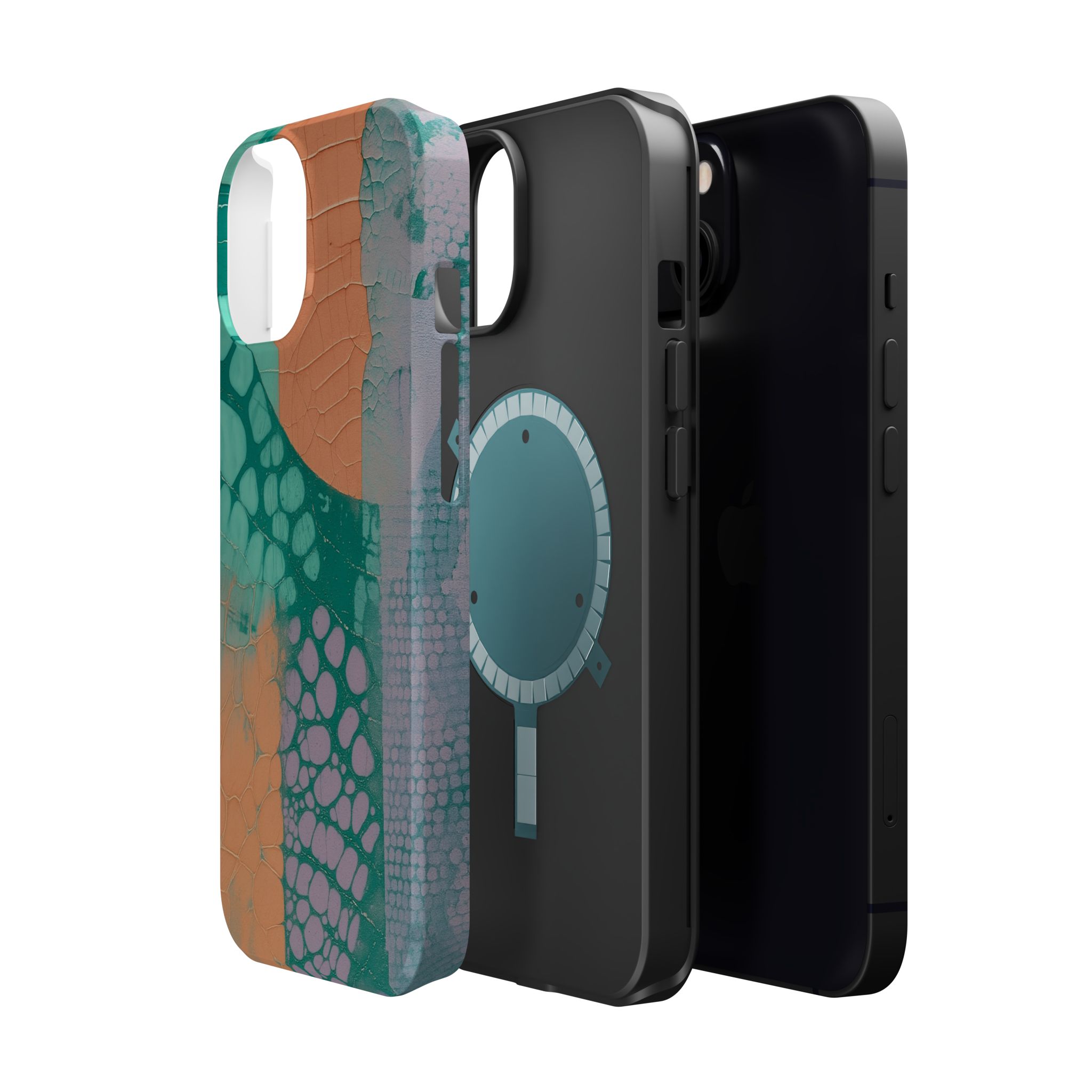 Serpentina Chic – Teal Coral Snake Skin iPhone Case - Image 35