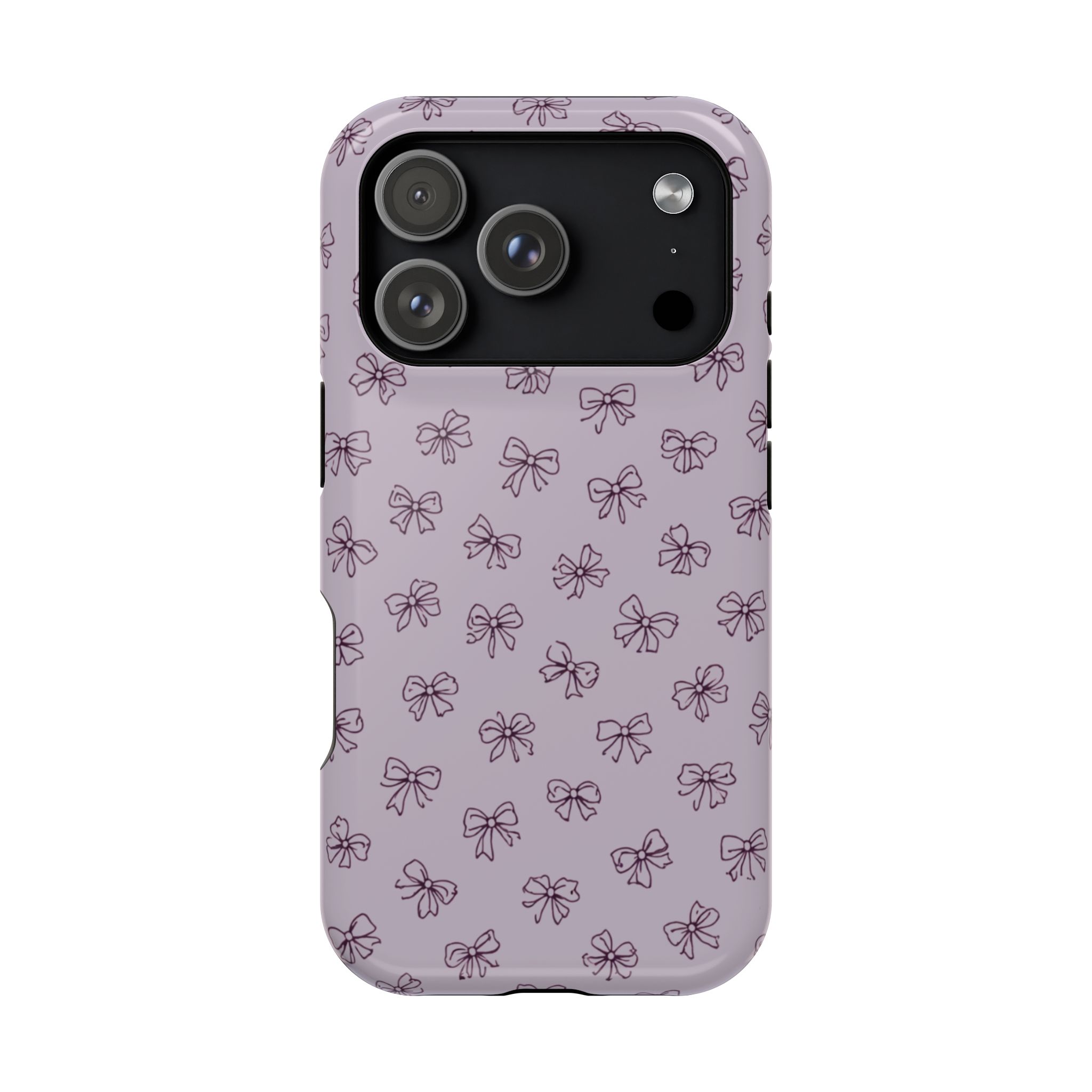Lilac Bows – Soft Purple Ribbon Pattern iPhone Case - Image 37