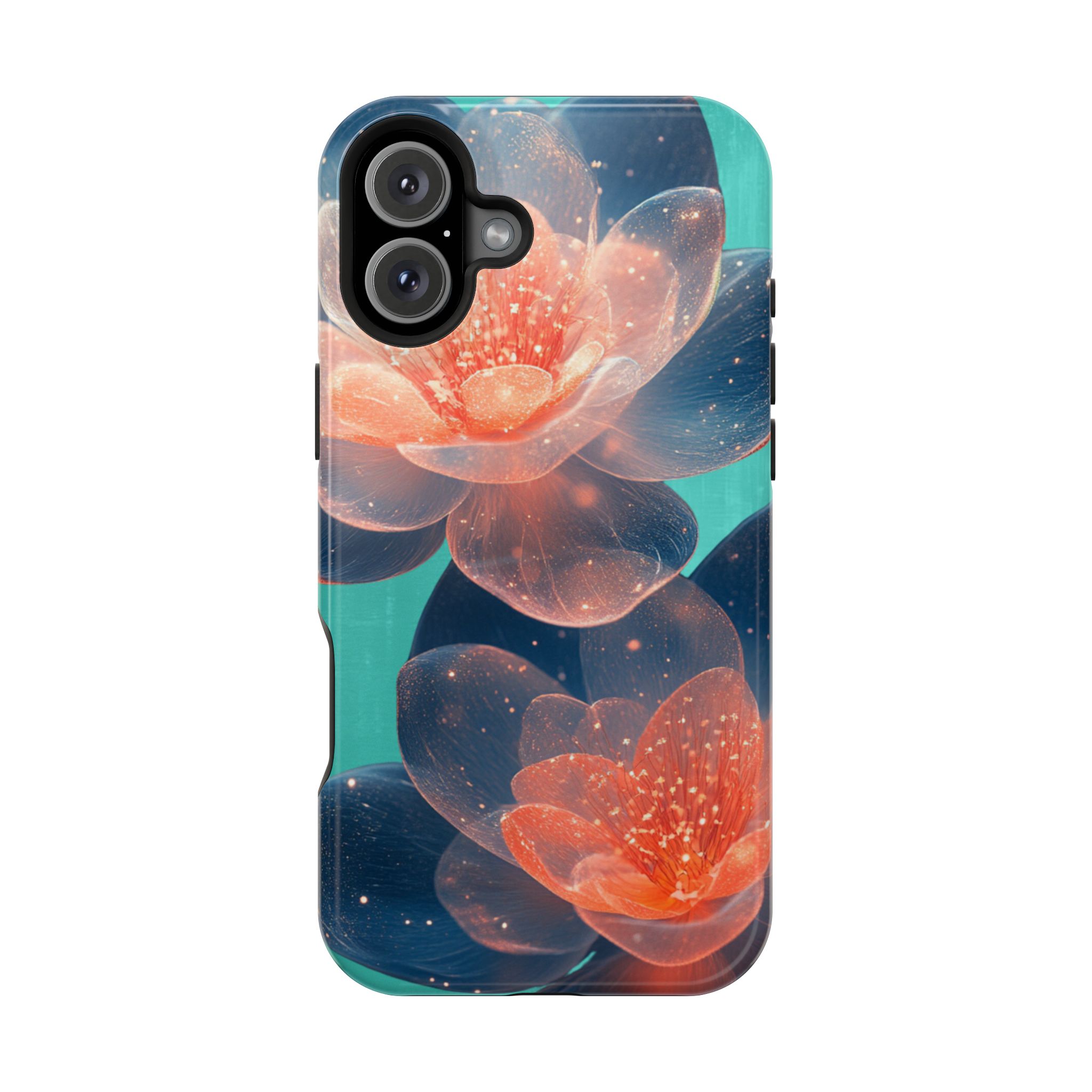 Velouris – Turquoise Glow Lotus Floral iPhone Case - Image 28