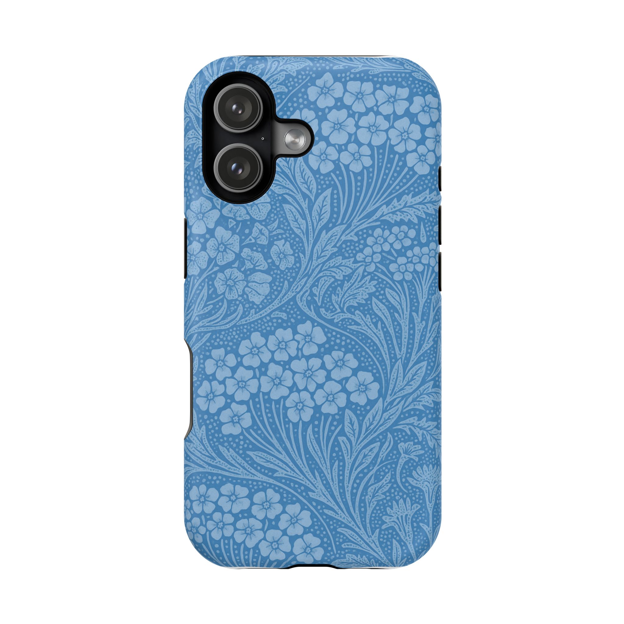 Blue Meadow – Soft Sky Floral Pattern iPhone Case - Image 2