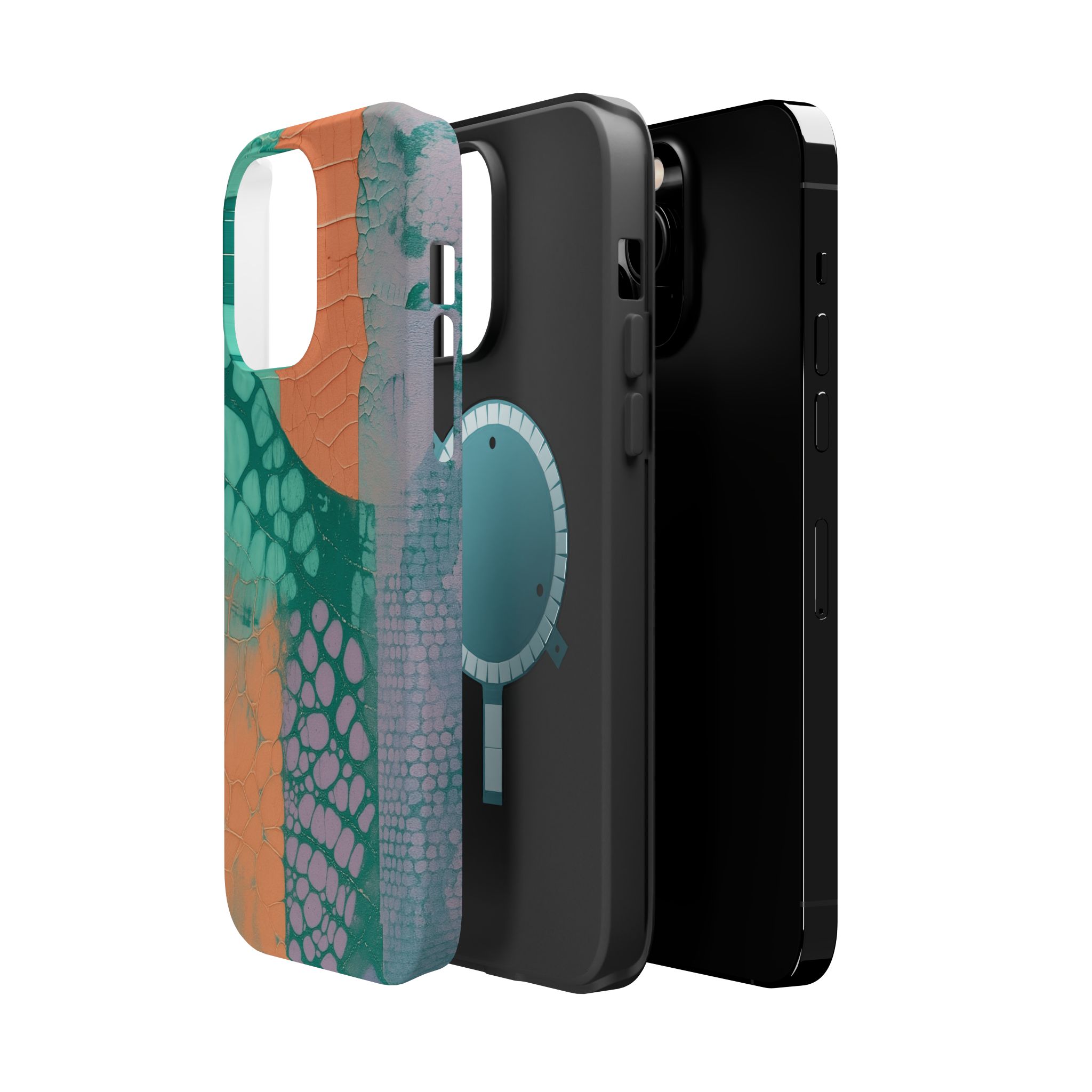 Serpentina Chic – Teal Coral Snake Skin iPhone Case - Image 31
