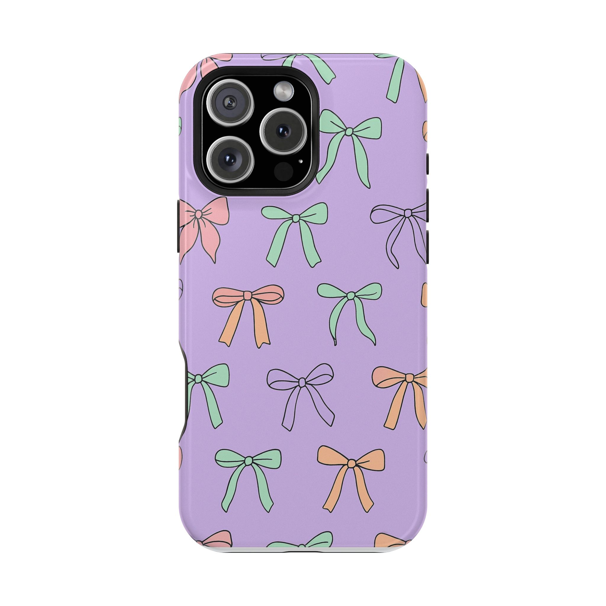 Pastel Bows – Soft Lavender Cute Ribbon Pattern iPhone Case - Image 33