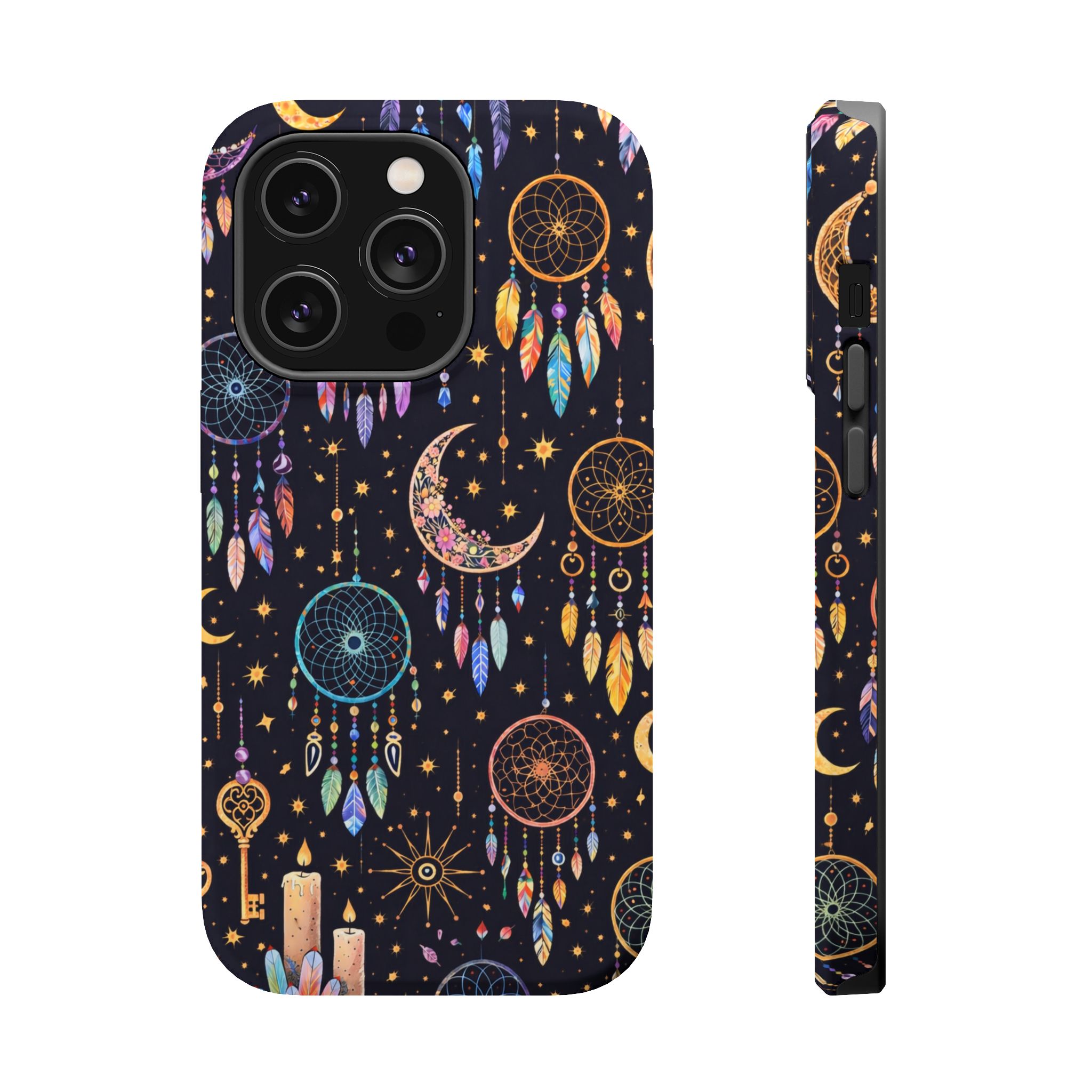 Celestial Dreams – Lunar Dream Catcher Magic iPhone Case - Image 5
