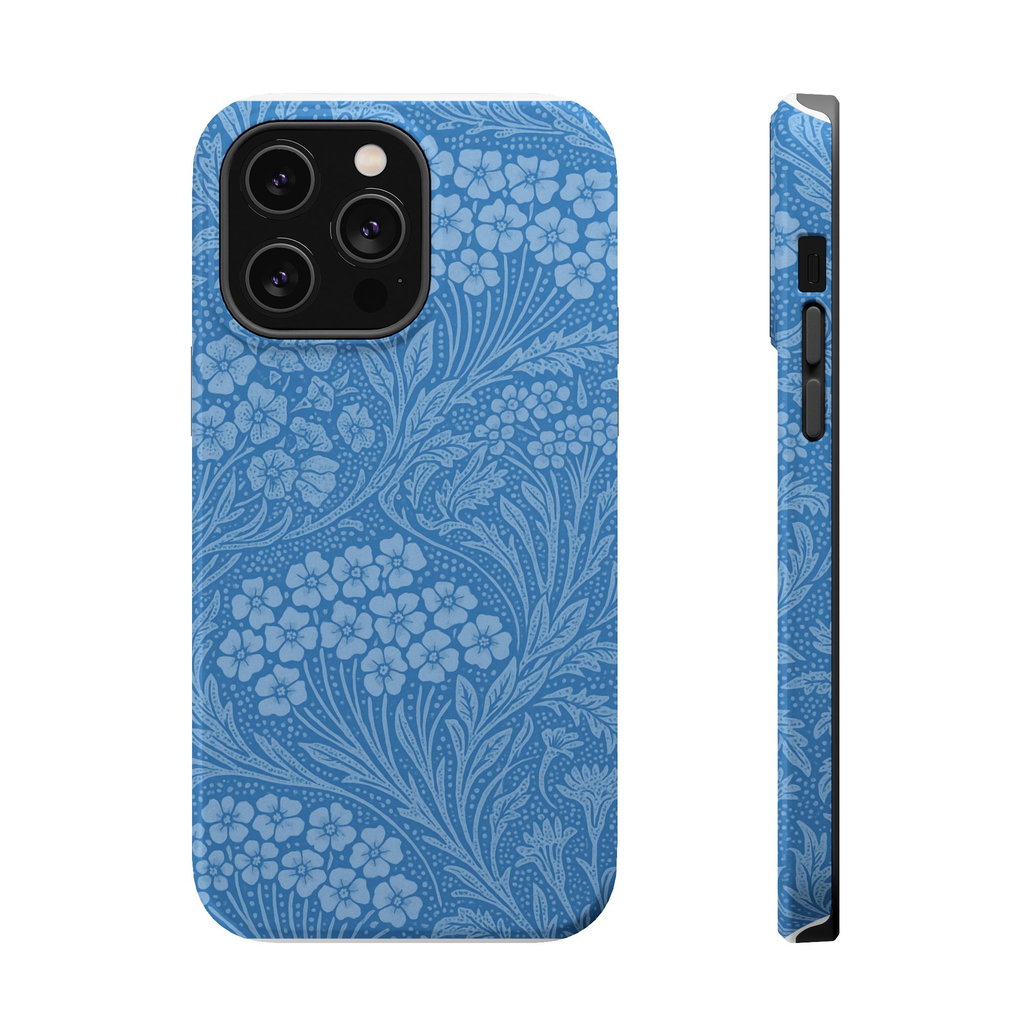 Blue Meadow – Soft Sky Floral Pattern iPhone Case - Image 9