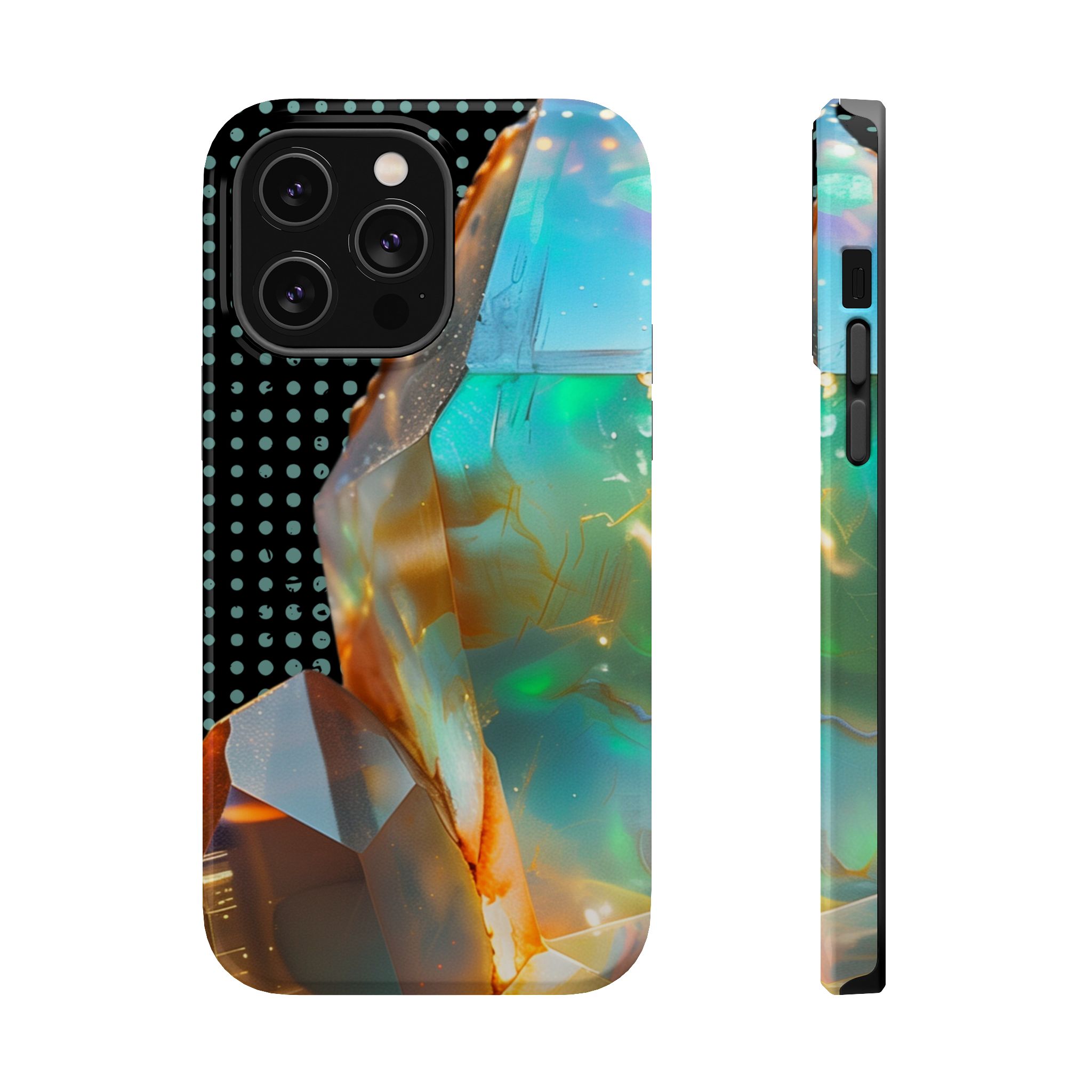 Prism Aura – Opal Iridescent Crystal Glow iPhone Case - Image 8