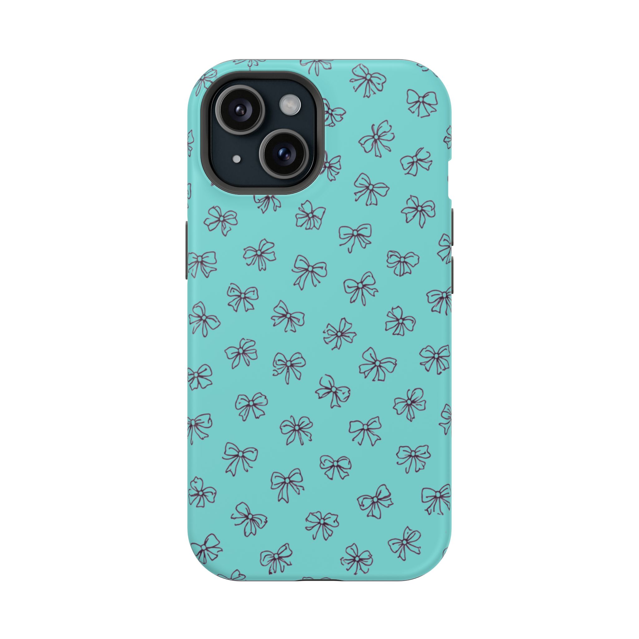 Mint Bows – Minimal Ribbon Pattern Mint iPhone Case - Image 19