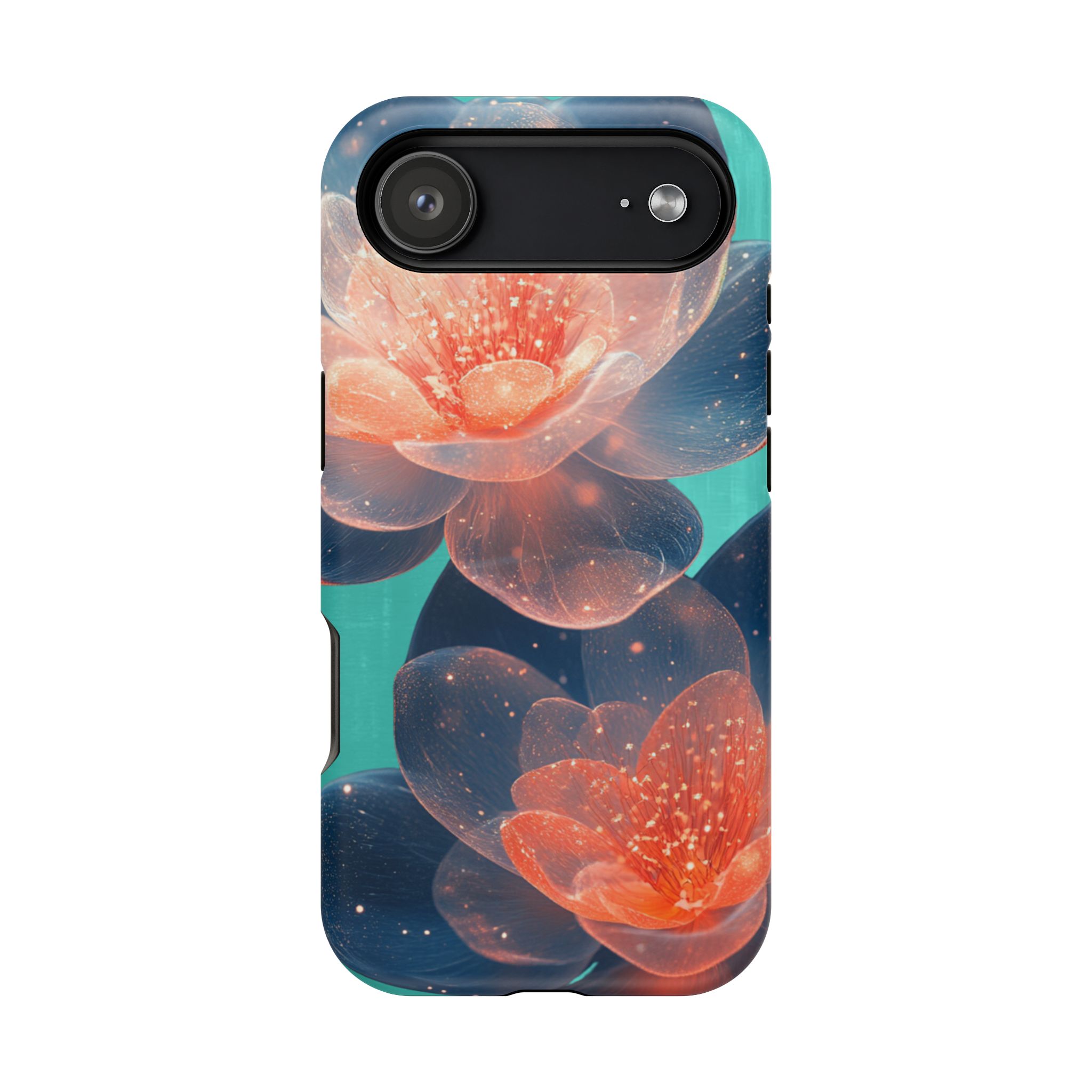 Velouris – Turquoise Glow Lotus Floral iPhone Case - Image 36