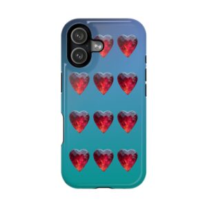 Ruby Heart Gems Love iPhone Case